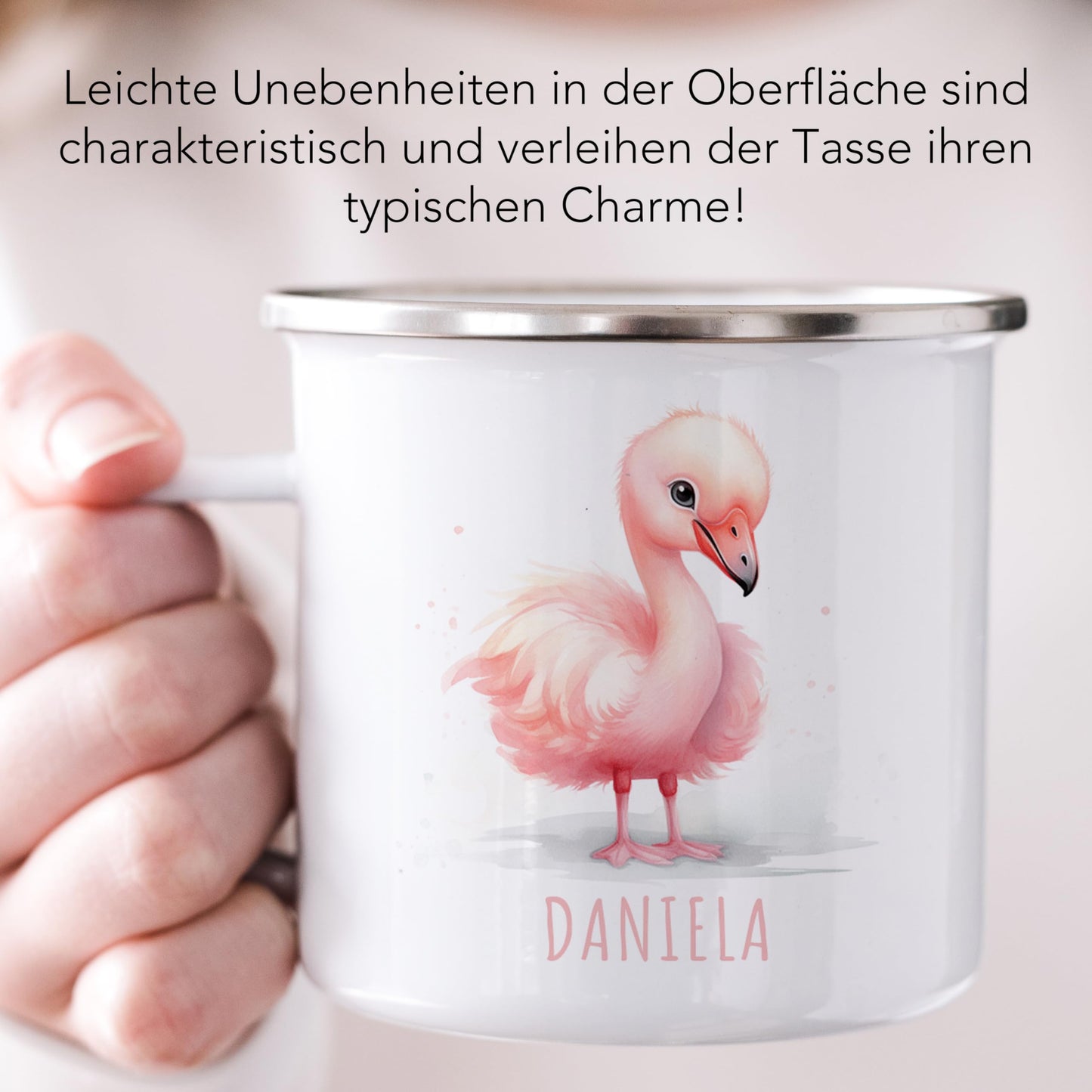 Emaille Tasse Tiere personalisiert