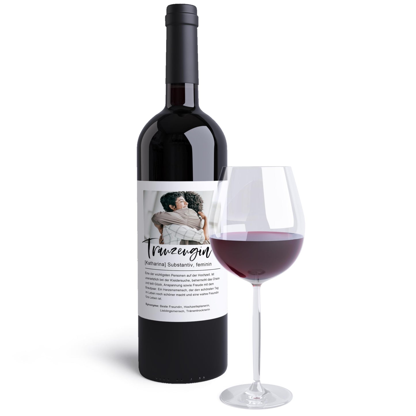 Trauzeugen fragen Flaschenetikett personalisiert Willst du meine Trauzeugin sein Geschenk Wein Etiketten Weinetiketten selbstklebend 10x12 cm (2 Stk.)