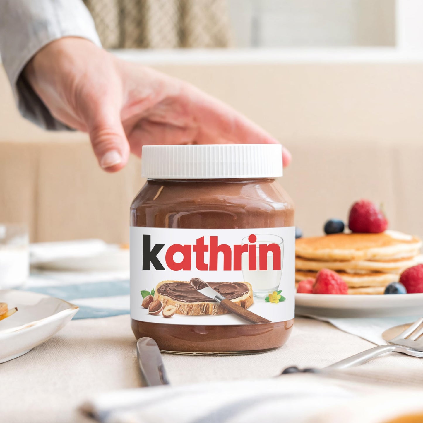Schokoaufstrich Etiketten mit Namen personalisiert Aufkleber für z.B. Glas Nutella Geschenk zum Geburtstag 2 Stück | 6,5x15,5 cm