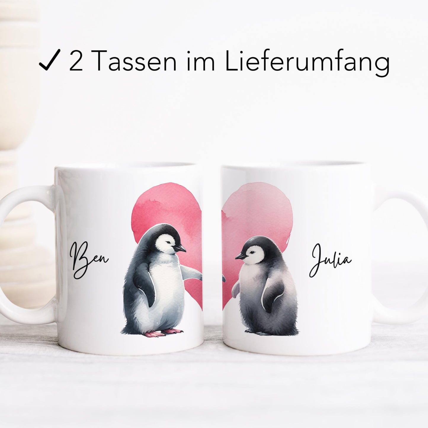 Pärchentassen Partnertassen für Paare personalisiert Tassen 2er Set Partner Geschenk Pärchen Hochzeitsgeschenk Verlobungsgeschenk Kaffeetassen aus Keramik 330 ml
