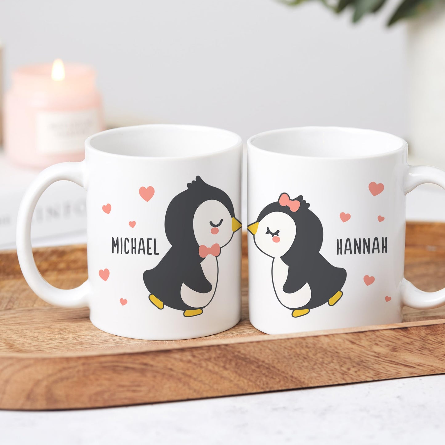 Partnertassen für Paare personalisiert Tassen 2er Set Partner Geschenk Pärchen Hochzeitsgeschenk Verlobungsgeschenk Kaffeetassen aus Keramik 330 ml