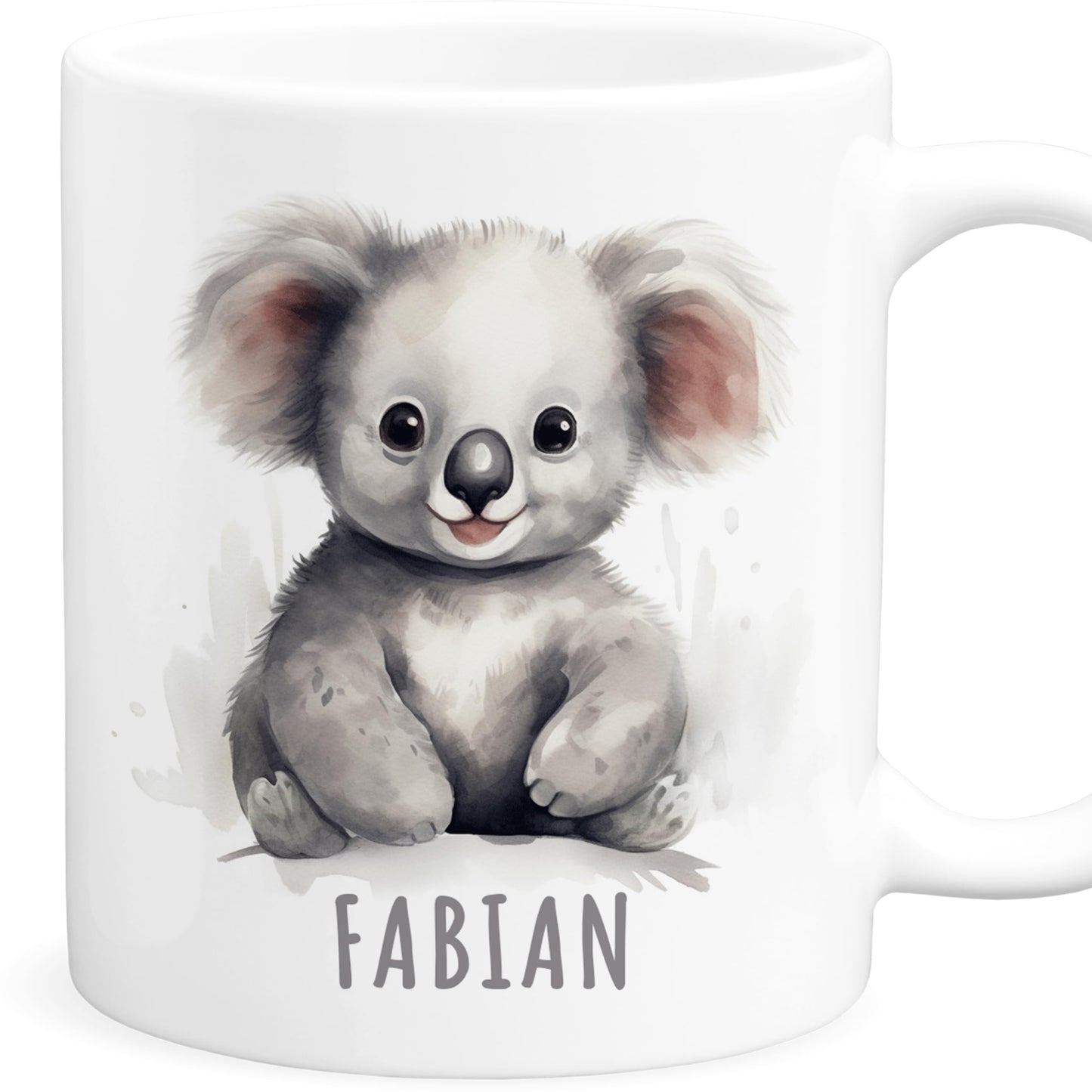 Koala Tasse personalisierte Kindertasse mit Namen Koalatasse Namenstasse süßes Kinder Geschenk für Jungen & Mädchen Kaffeetasse Teetasse aus Keramik 330 ml