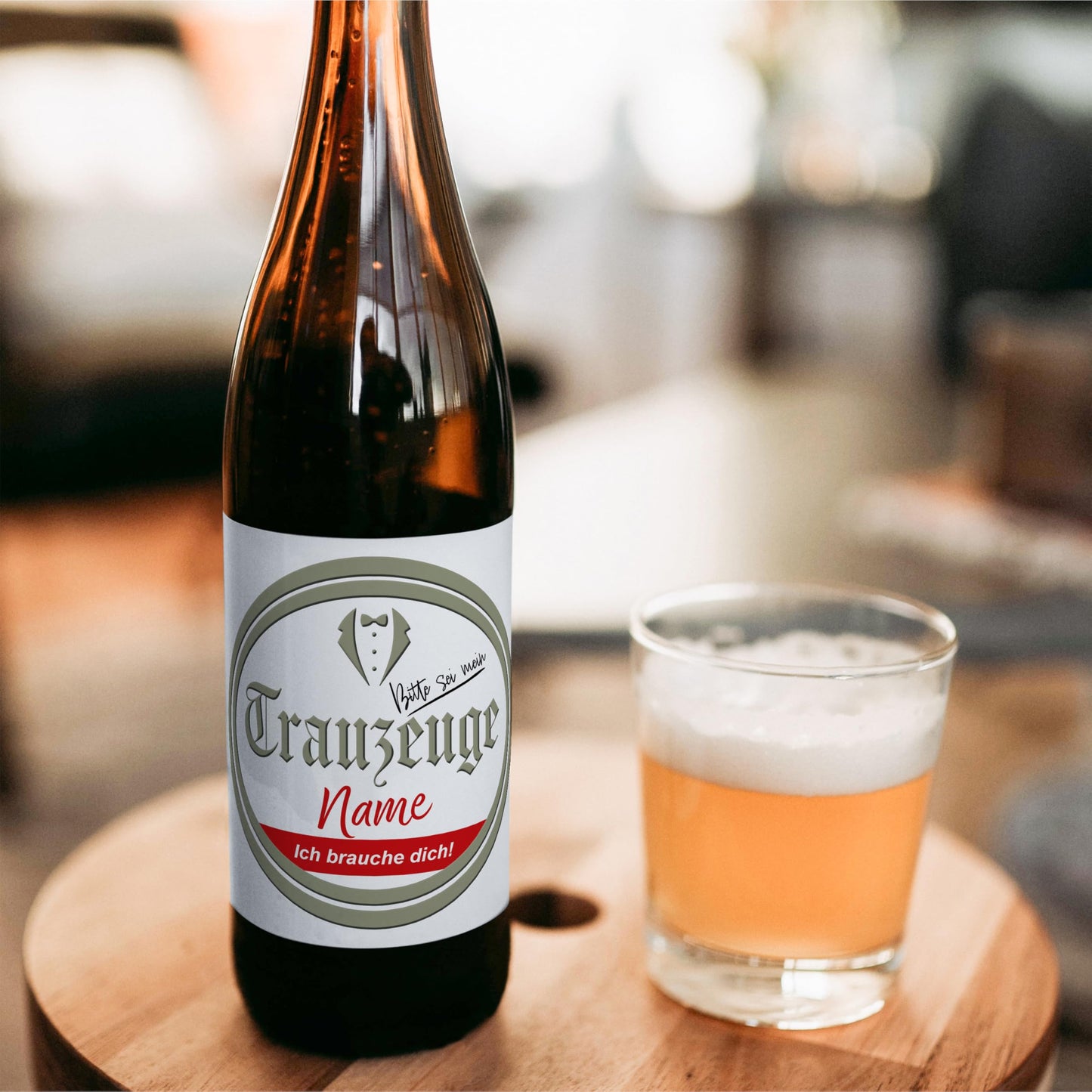 Willst du mein Trauzeuge sein Mann Bierflaschen Etikett personalisiert Bier Geschenk Trauzeuge fragen Flaschenetikett Bieretiketten 2 Stück | 9x9 cm