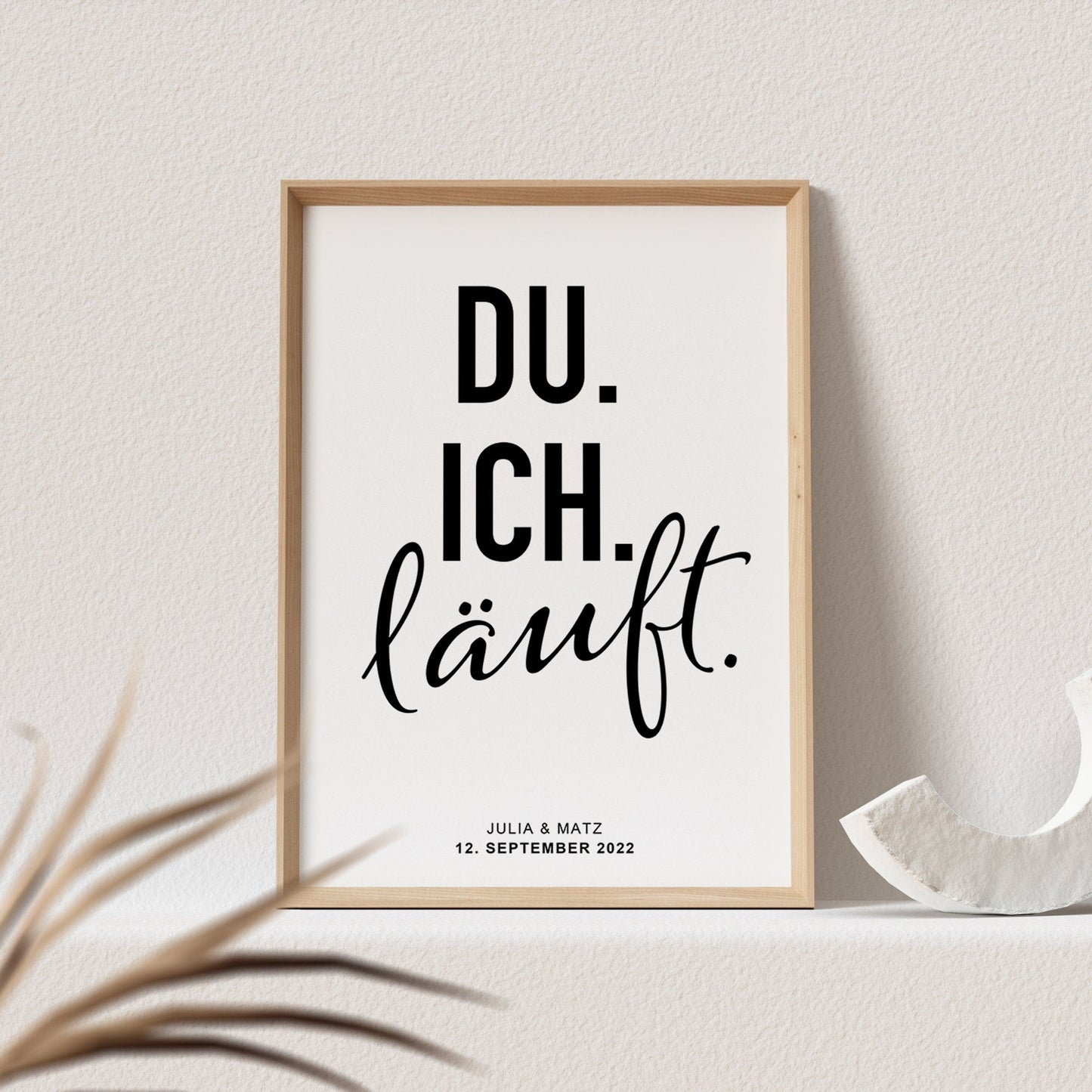 Du Ich Läuft Poster Personalisierbar Hochzeitstag Hochzeitsposter Hochzeitsgeschenk