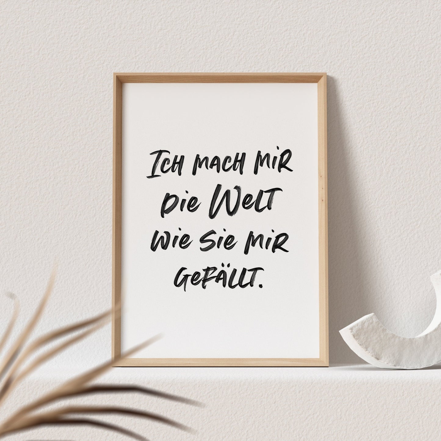 Ich Mach Mir Die Welt Wie Sie Mir Gefällt Poster Bild Kinderzimmer Babyzimmer Deko Spruch