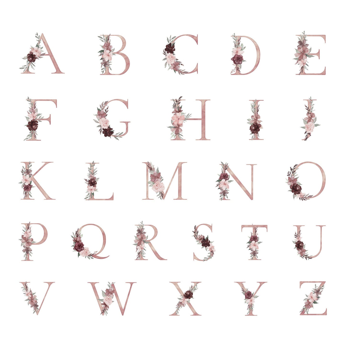 Tasse Personalisiert Buchstabe Blumen Name Namensgeschenk