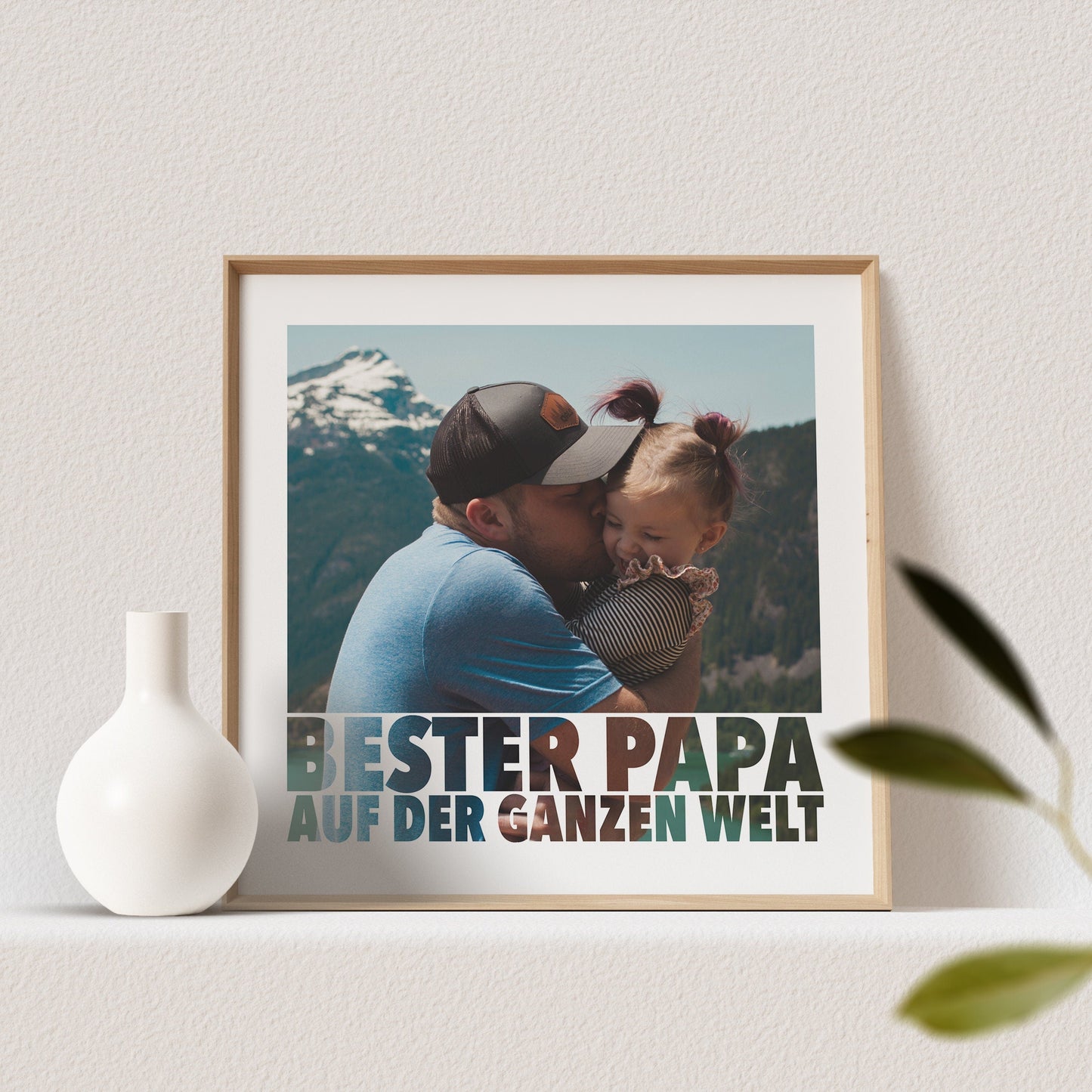 Bester Papa Der Welt Poster Personalisiert mit Foto Fotogeschenk Vater Bild Vatertagsgeschenk (OHNE RAHMEN)