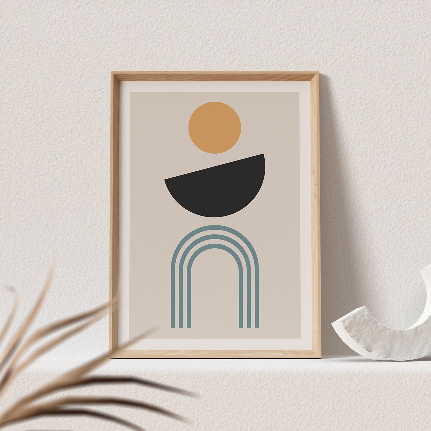 Minimalistisches Poster Boho Wanddekoration Abstraktes Bild Farbig (OHNE RAHMEN)