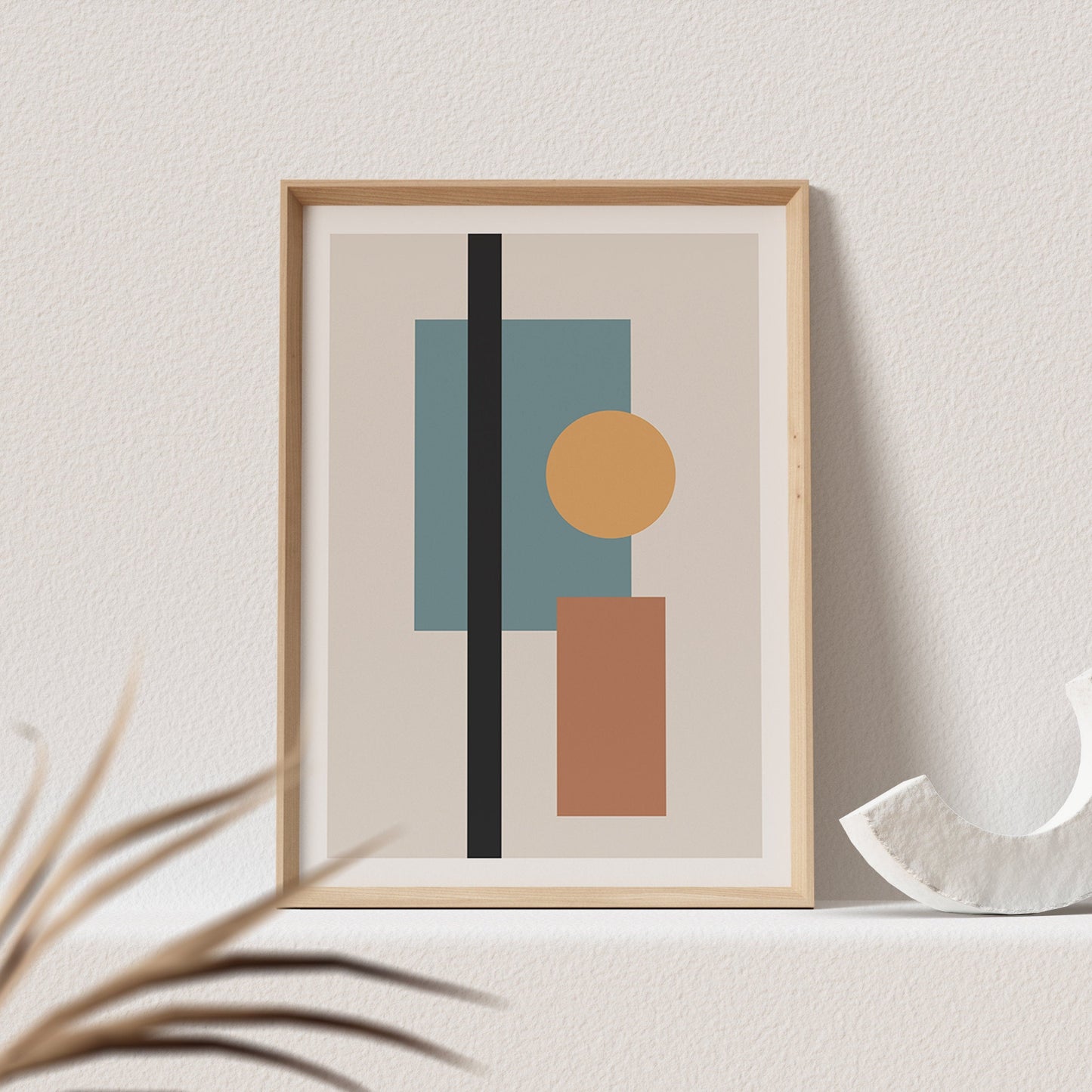 Minimalistisches Poster Boho Wanddekoration Abstraktes Bild Farbig (OHNE RAHMEN)