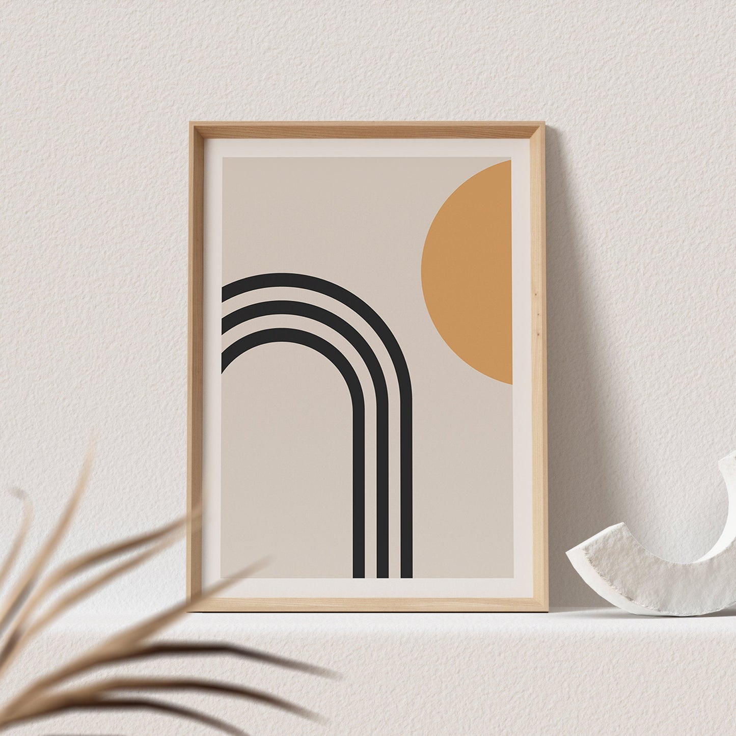 Minimalistisches Poster Boho Wanddekoration Abstraktes Bild Farbig (OHNE RAHMEN)