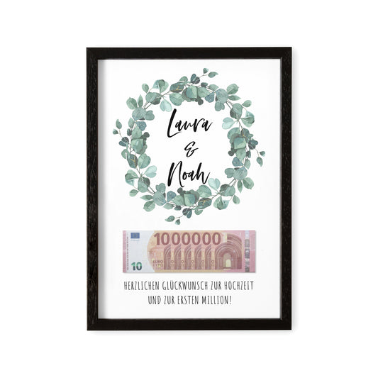 Hochzeitsgeschenk Geldgeschenk Hochzeit Geld Poster Erste Million Hochzeitsposter