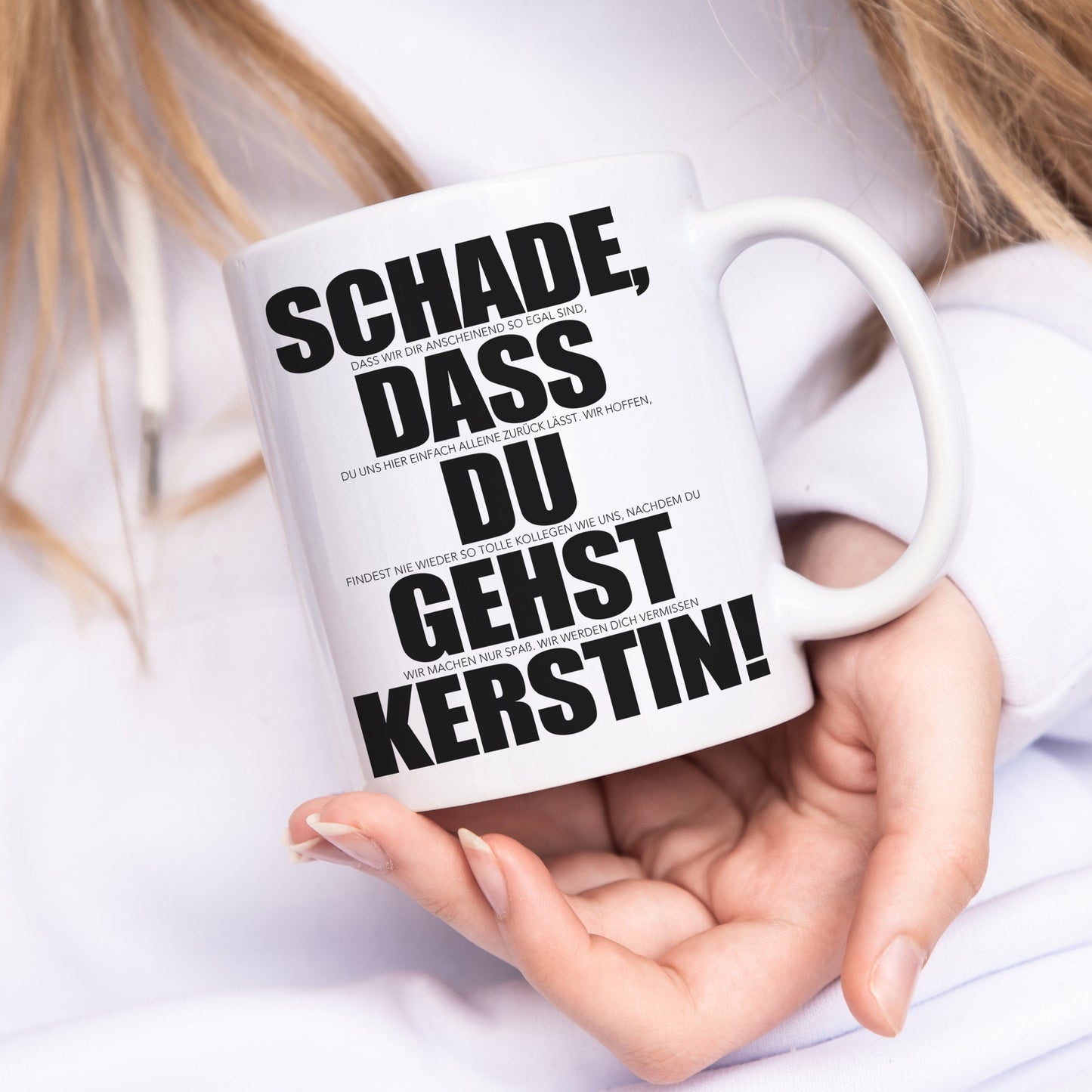 Schade dass du gehst Tasse Personalisiert zum Abschied Kollegin Kollege Jobwechsel Lustiges Abschiedsgeschenk Arbeitskollegin