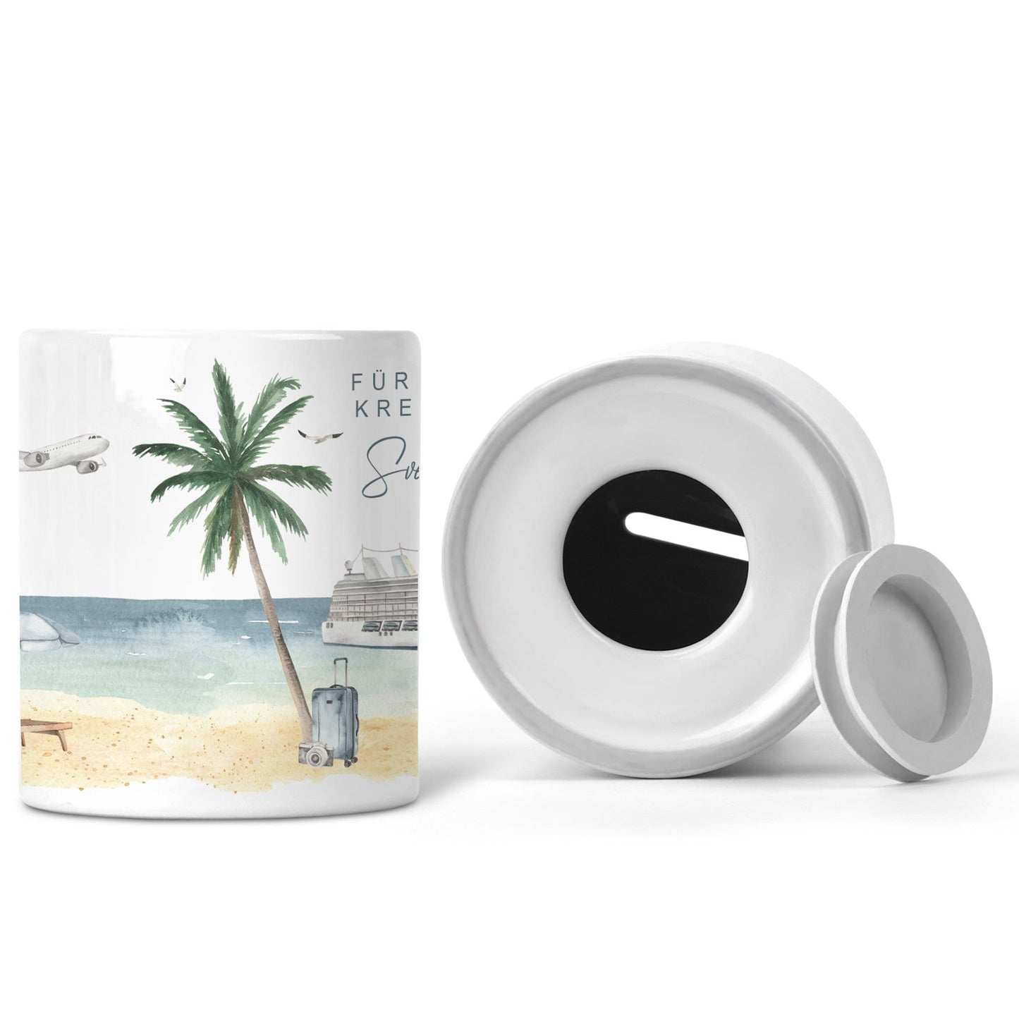 Kreuzfahrt Geschenk Spardose Schiff personalisiertes Geldgeschenk Schiffsreise Kreuzfahrt Reisekasse Kreuzfahrtschiff Urlaub Geschenk