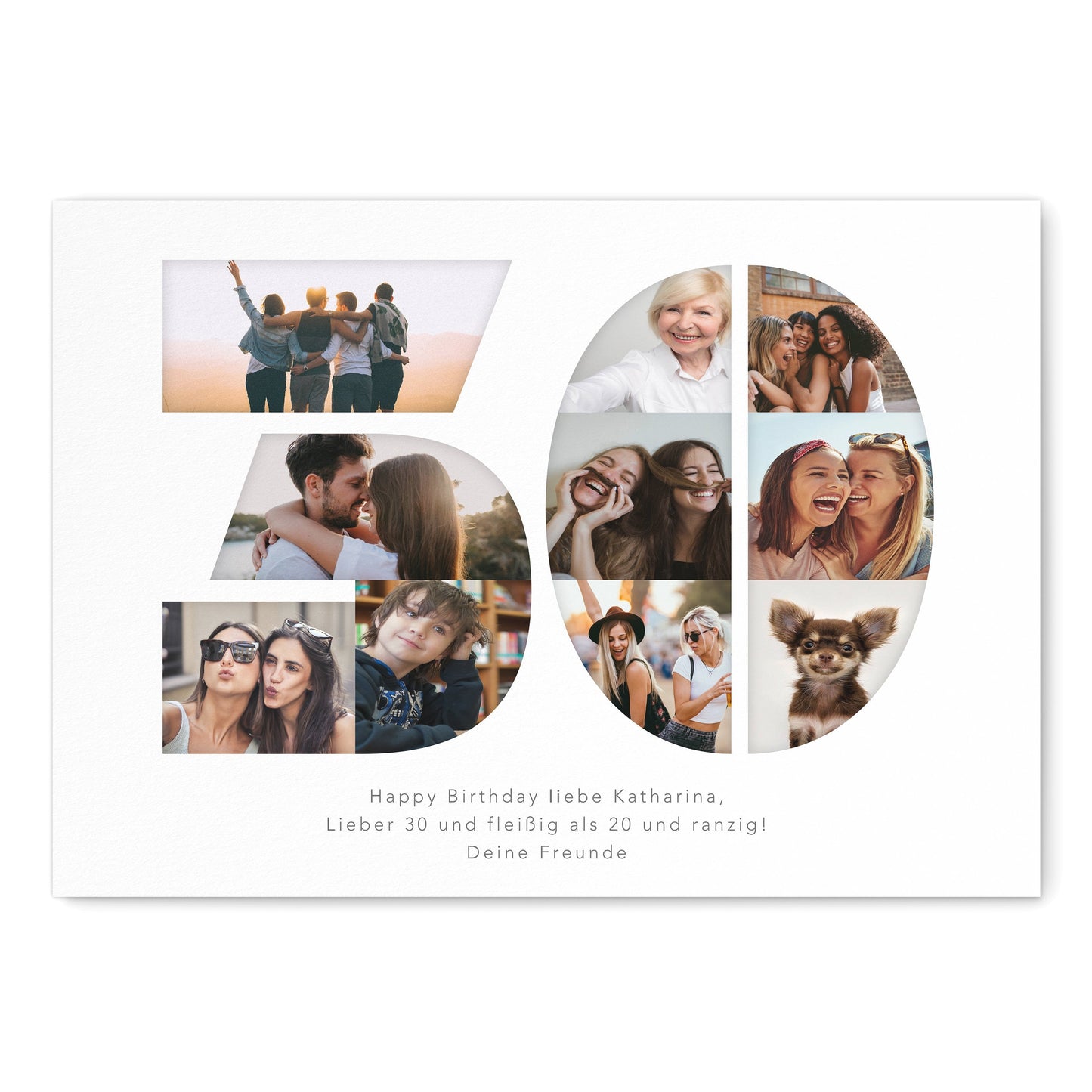 30. Geburtstag Frau Mann Geschenk Fotocollage 30 personalisiert mit Fotos Fotogeschenk Geburtstagsgeschenk
