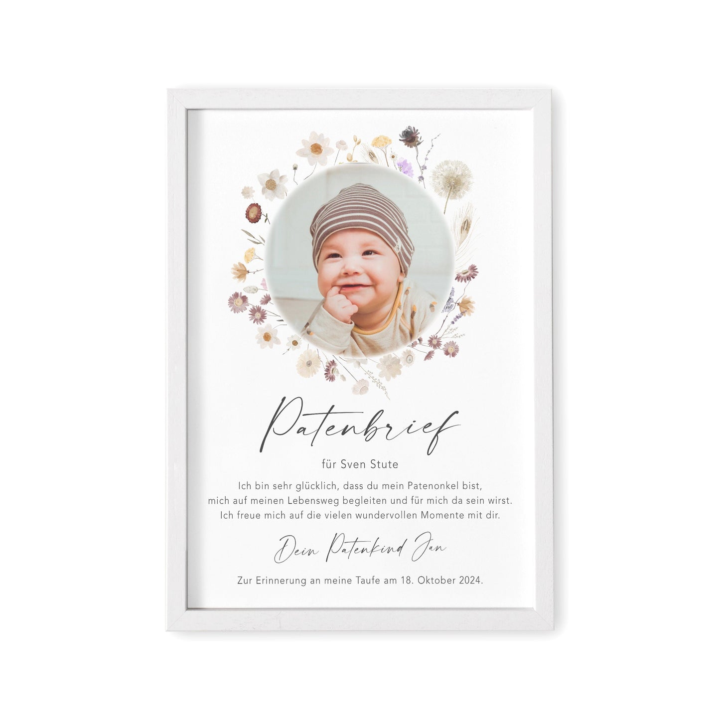 Patenbrief Taufe Patenurkunde für Patentante Mit Foto personalisiert Taufpate Paten Urkunde Taufe Geschenk Taufgeschenk