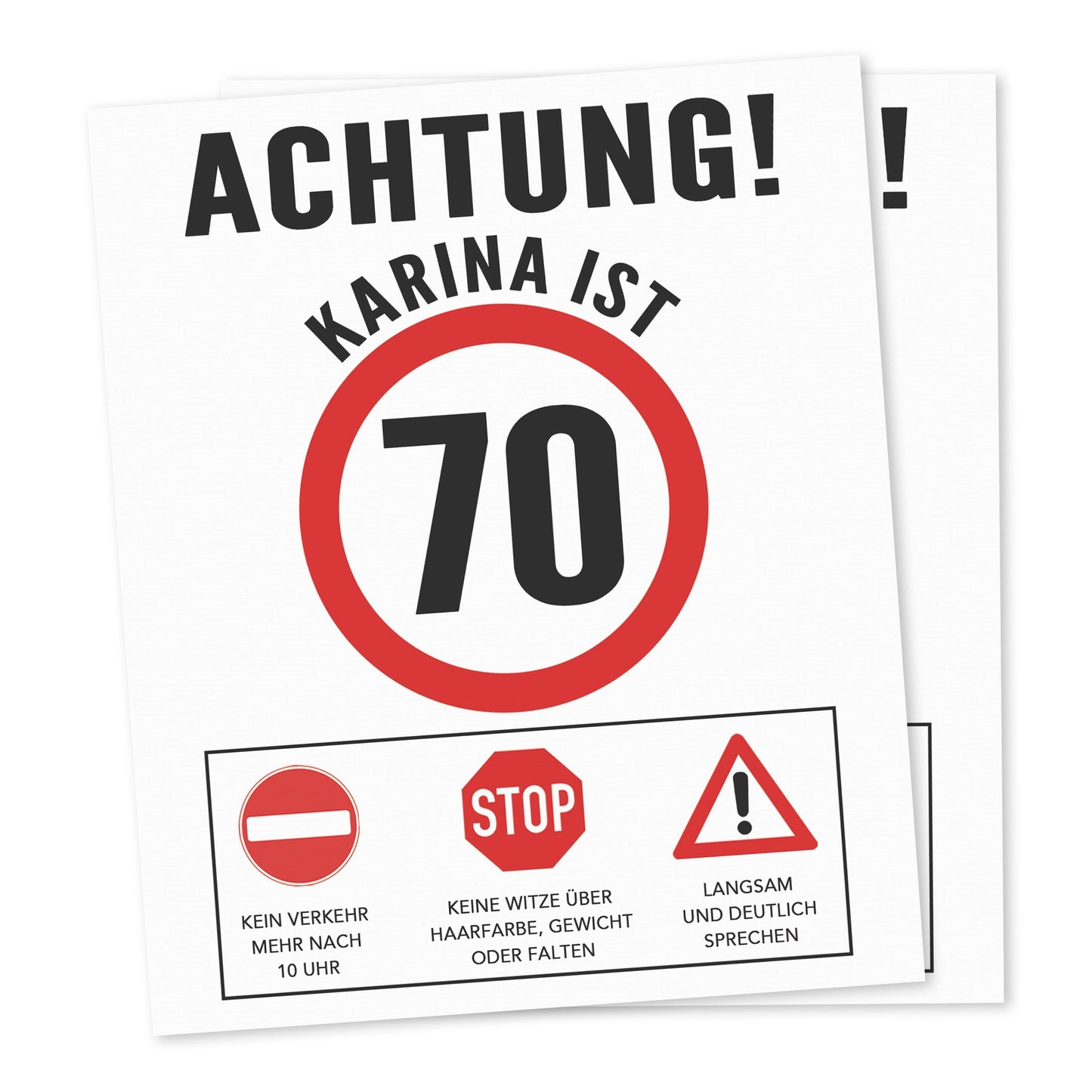 70. Geburtstag Flaschenetiketten personalisierte Weinetiketten Geburtstagsgeschenk Geschenk Wein Etiketten selbstklebend 2 Stück | 10x12 cm