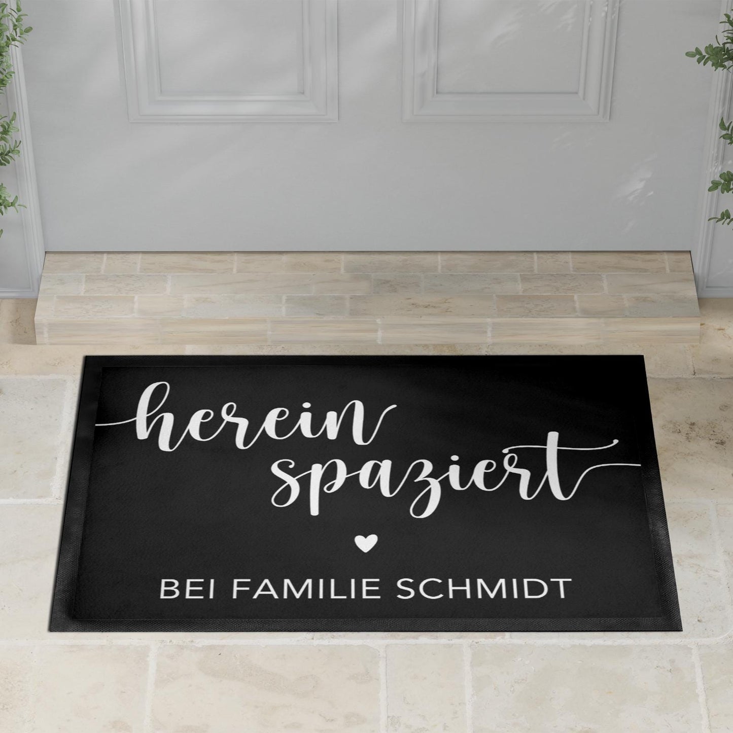 Hereinspaziert Fußmatte personalisiert Einzugsgeschenk Haus Wohnung Einweihungsgeschenk Geschenk Einzug Richtfest für Innen 60x40 cm