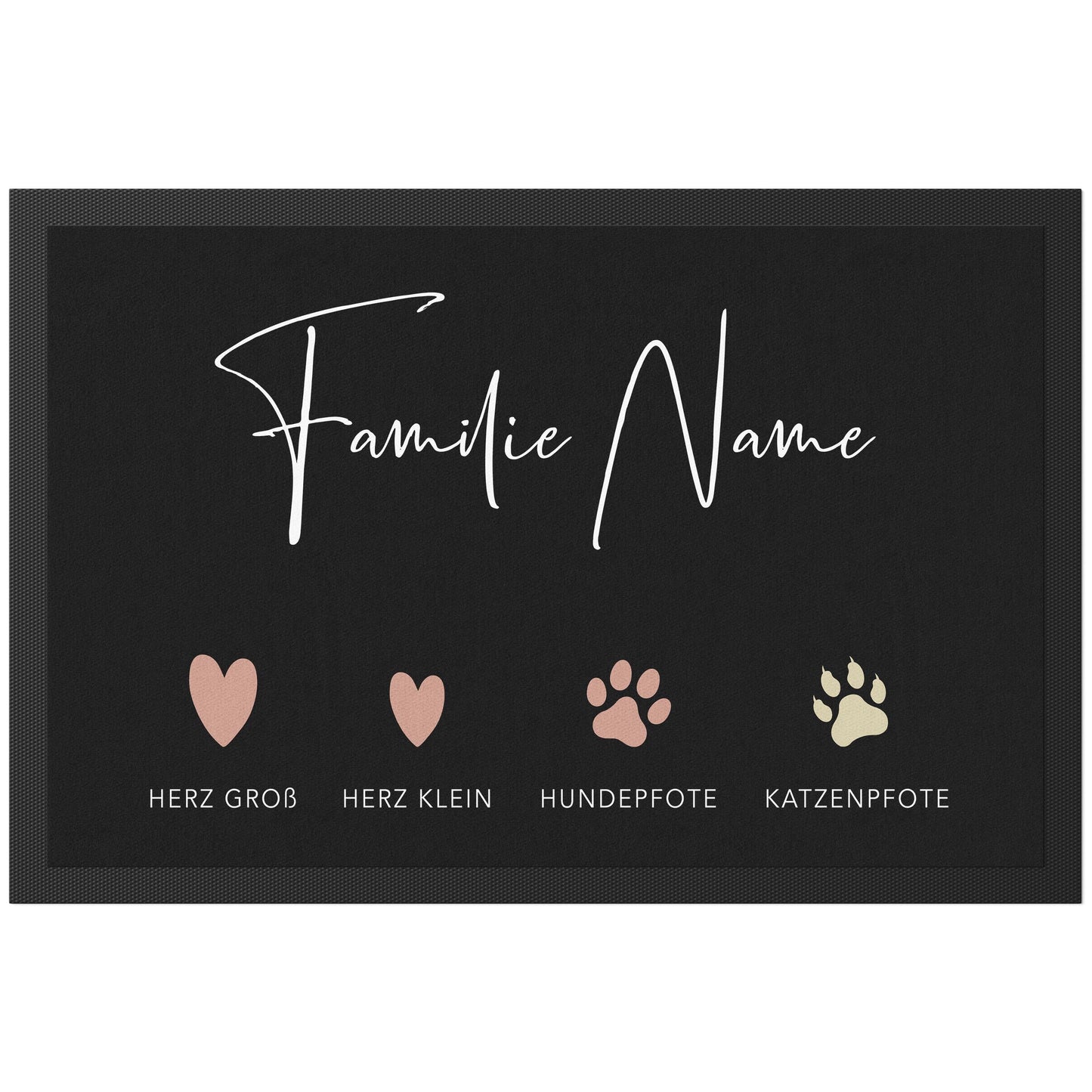 Fußmatte personalisiert Familie Einzugsgeschenk Wohnung Einweihungsgeschenk Geschenk zum Einzug ins Haus Schmutzfangmatte für Innen 60x40 cm