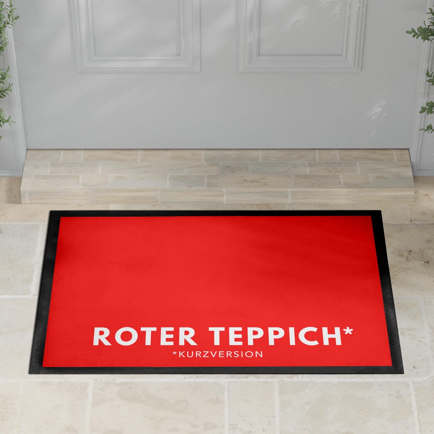 Roter Teppich Fußmatte Innen lustig Geschenk witzige Schmutzfangmatte Rot Einweihungsgeschenk Wohnung Fußabtreter für Innen 60x40 cm