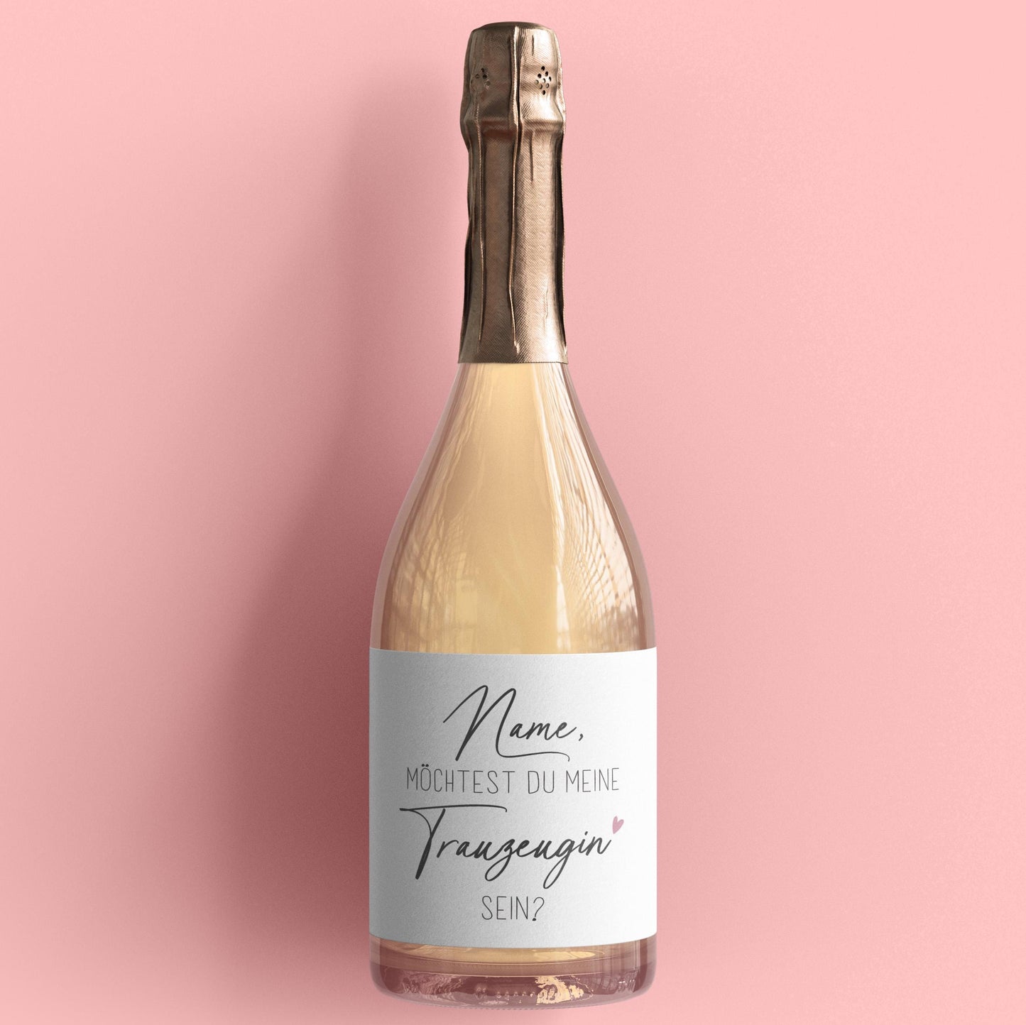 Möchtest du meine Trauzeugin sein Sektflasche Etikett personalisiert Trauzeugen fragen Geschenk Sekt Flaschenetiketten 2 Stk. | 9x13 cm