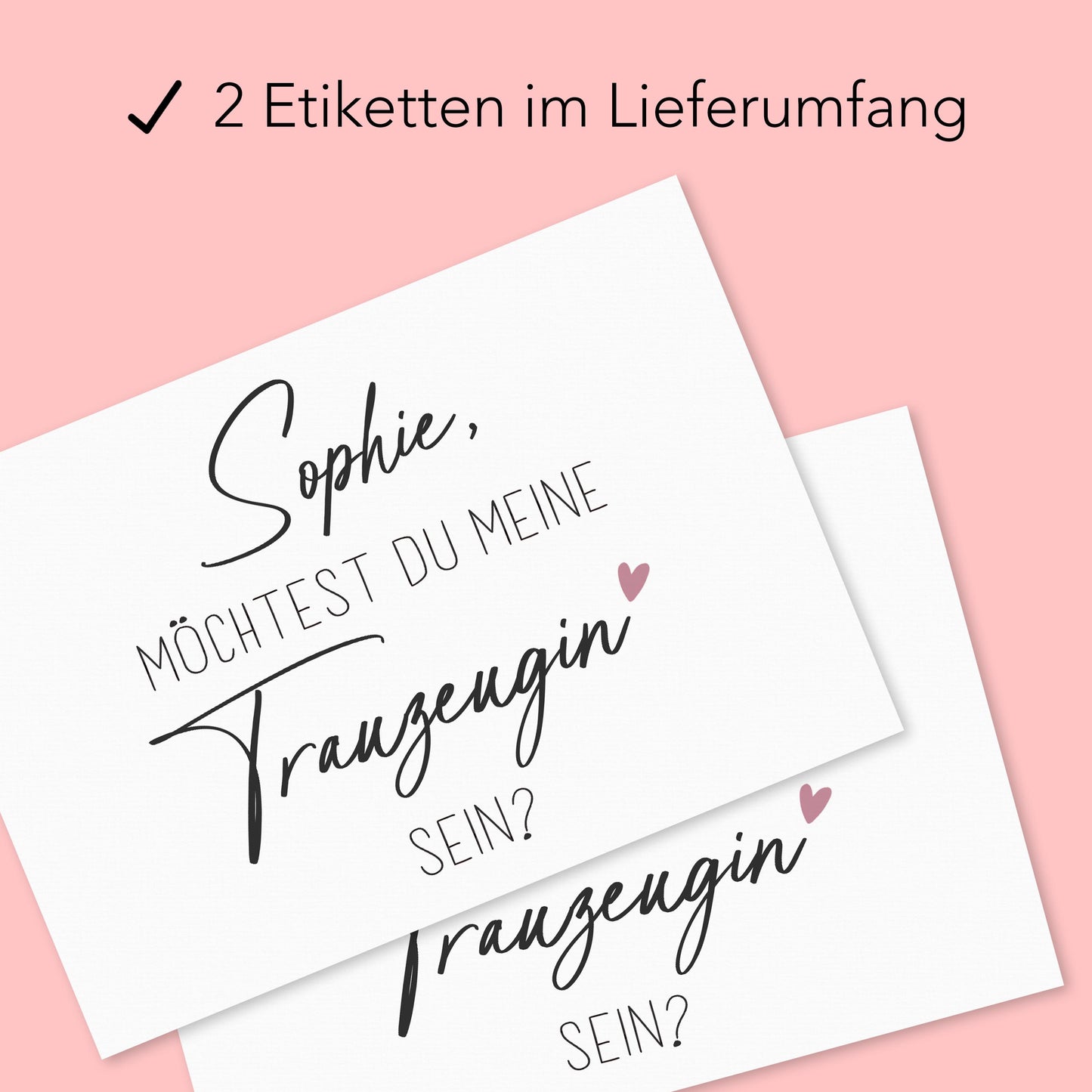 Möchtest du meine Trauzeugin sein Sektflasche Etikett personalisiert Trauzeugen fragen Geschenk Sekt Flaschenetiketten 2 Stk. | 9x13 cm