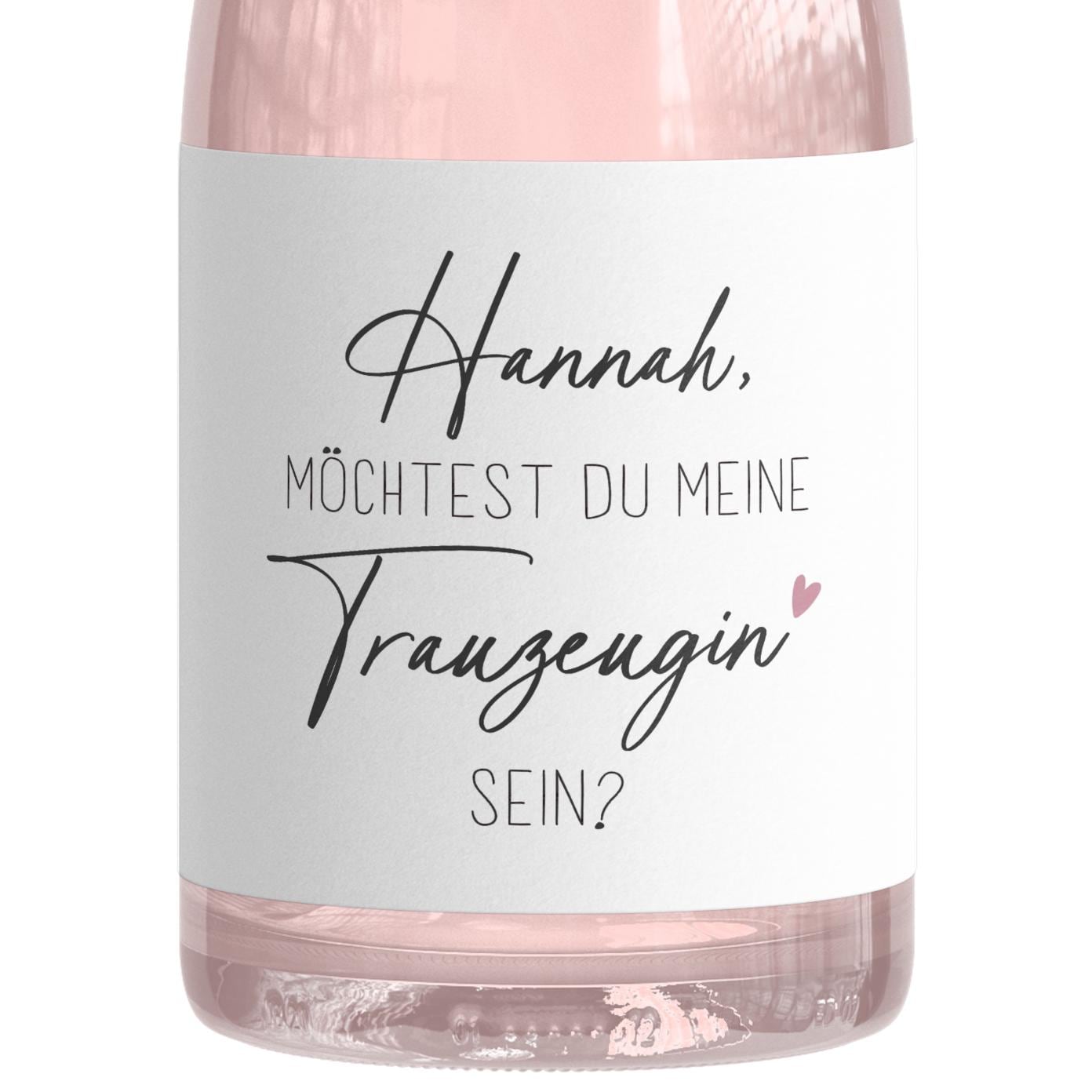 Möchtest du meine Trauzeugin sein Sektflasche Etikett personalisiert Trauzeugen fragen Geschenk Sekt Flaschenetiketten 2 Stk. | 9x13 cm