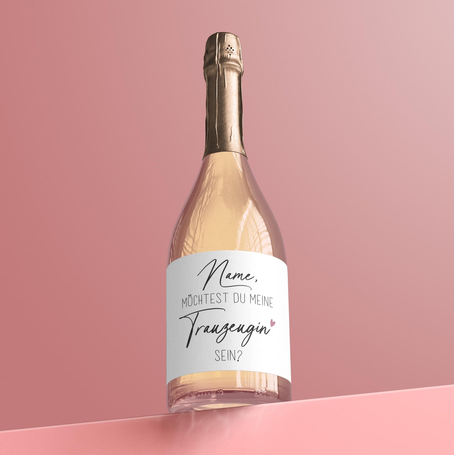 Möchtest du meine Trauzeugin sein Sektflasche Etikett personalisiert Trauzeugen fragen Geschenk Sekt Flaschenetiketten 2 Stk. | 9x13 cm
