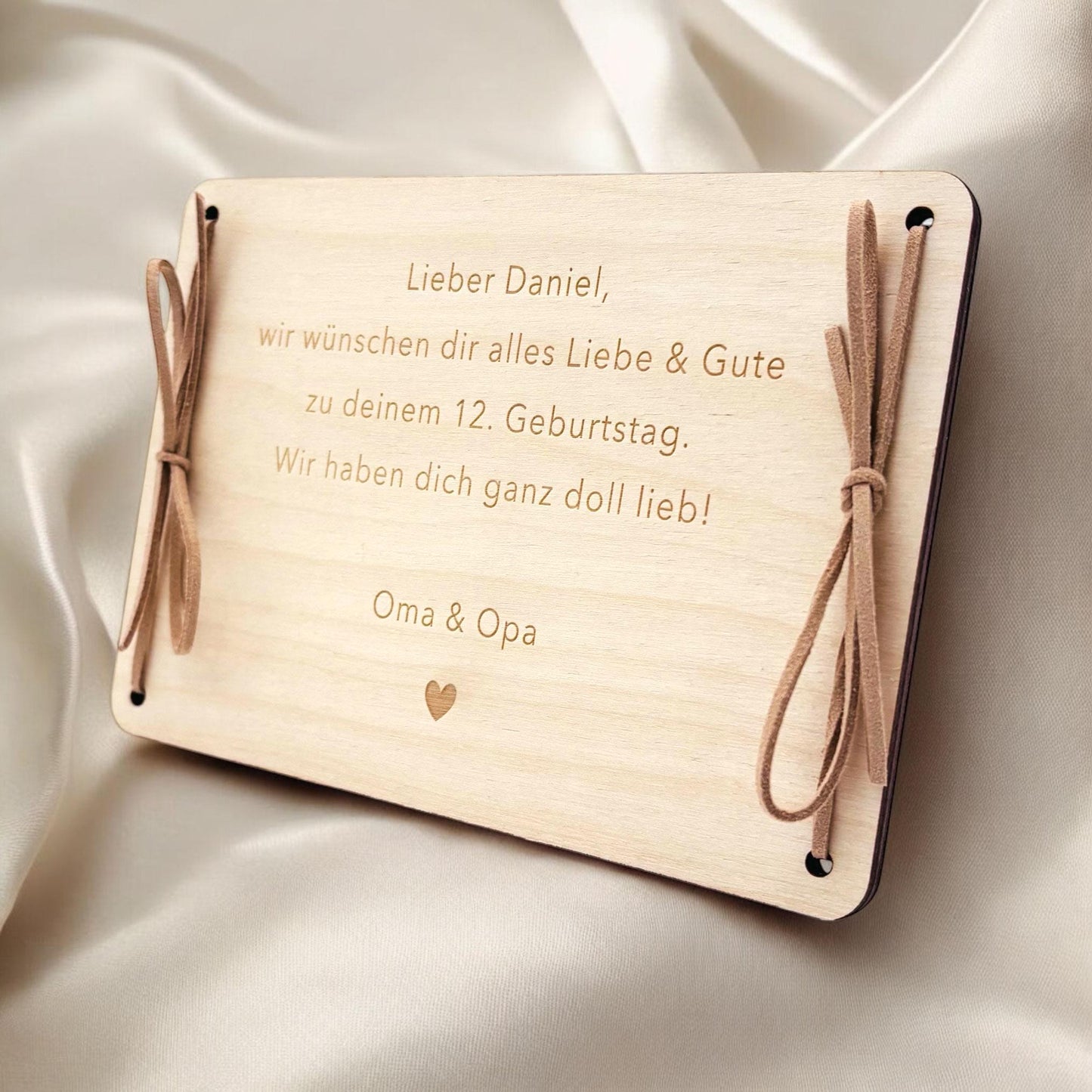 Ein paar Mäuse für dich Geldgeschenk Geburtstag personalisierte Geld Verpackung Geburtstagsgeschenk Geschenkkarte aus Holz 12x17 cm