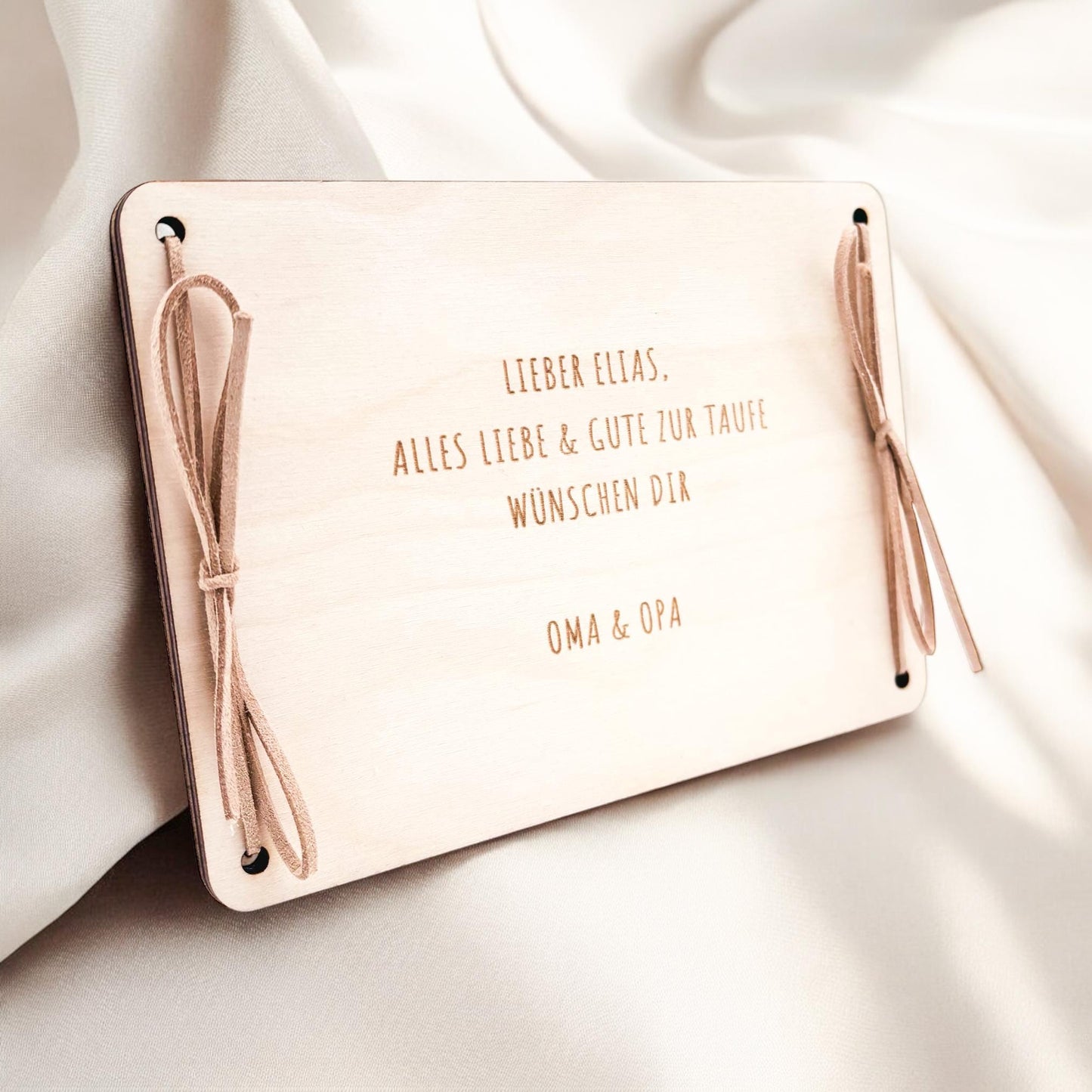 Taufgeschenk Geld Taufe personalisierte Geldgeschenk Verpackung Geschenk Taufkarte Geschenkkarte aus Holz 12x17 cm