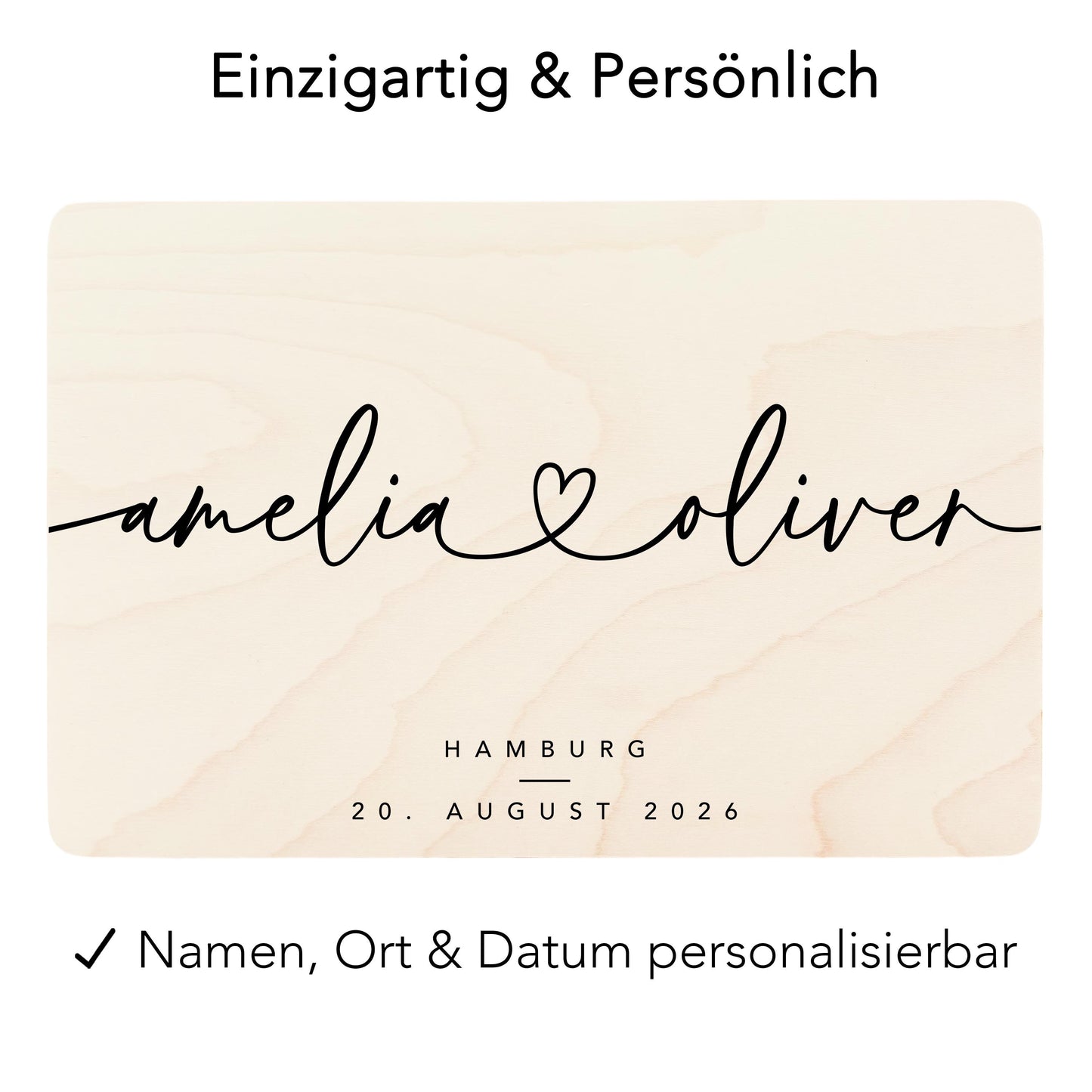 Erinnerungskiste Hochzeit personalisiertes Hochzeitsgeschenk für Brautpaar Holzkiste Erinnerungsbox Geschenkkiste Geschenkbox 30x20x13 cm