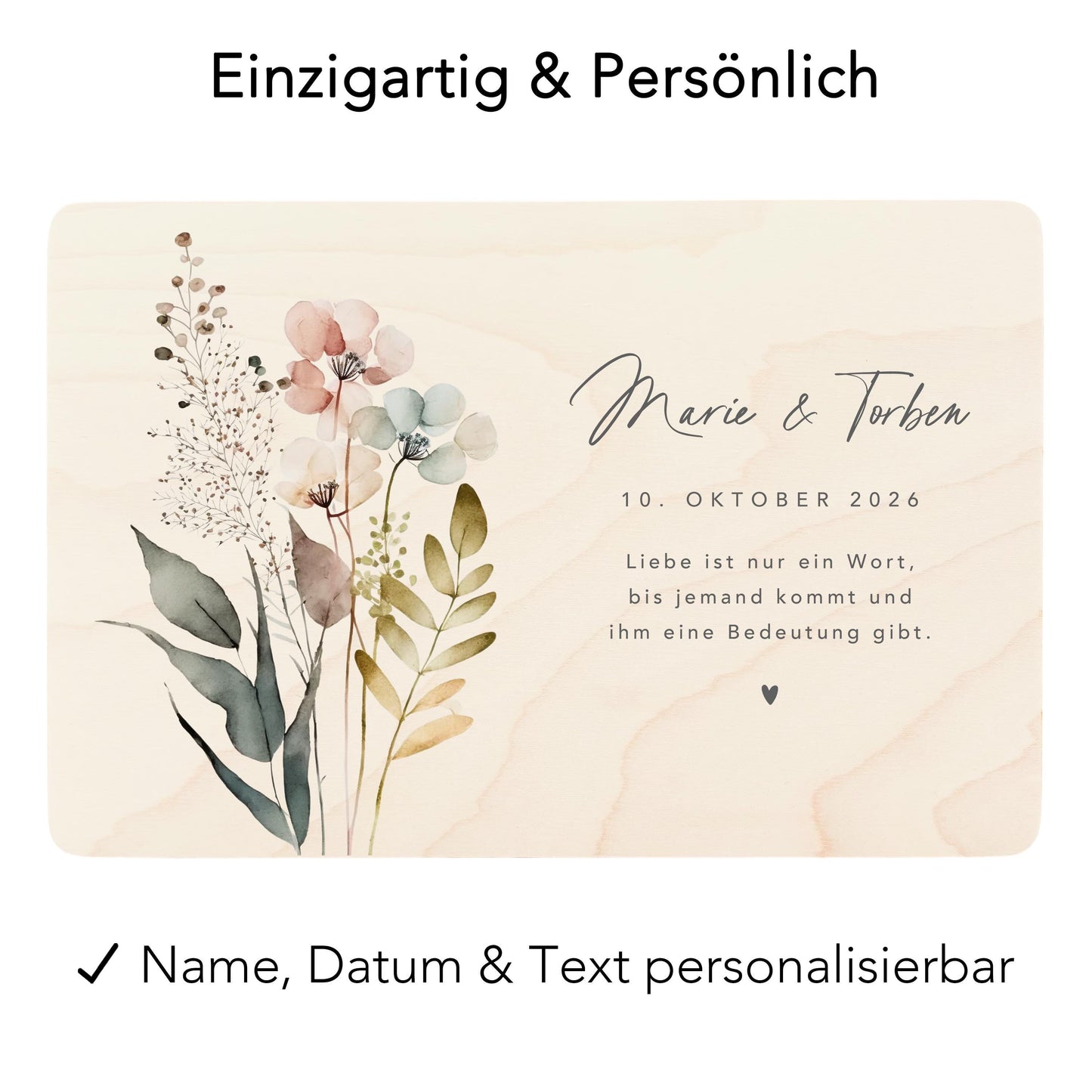 Erinnerungskiste Hochzeit personalisiertes Hochzeitsgeschenk für Brautpaar Holzkiste Erinnerungsbox Geschenkkiste Geschenkbox 30x20x13 cm