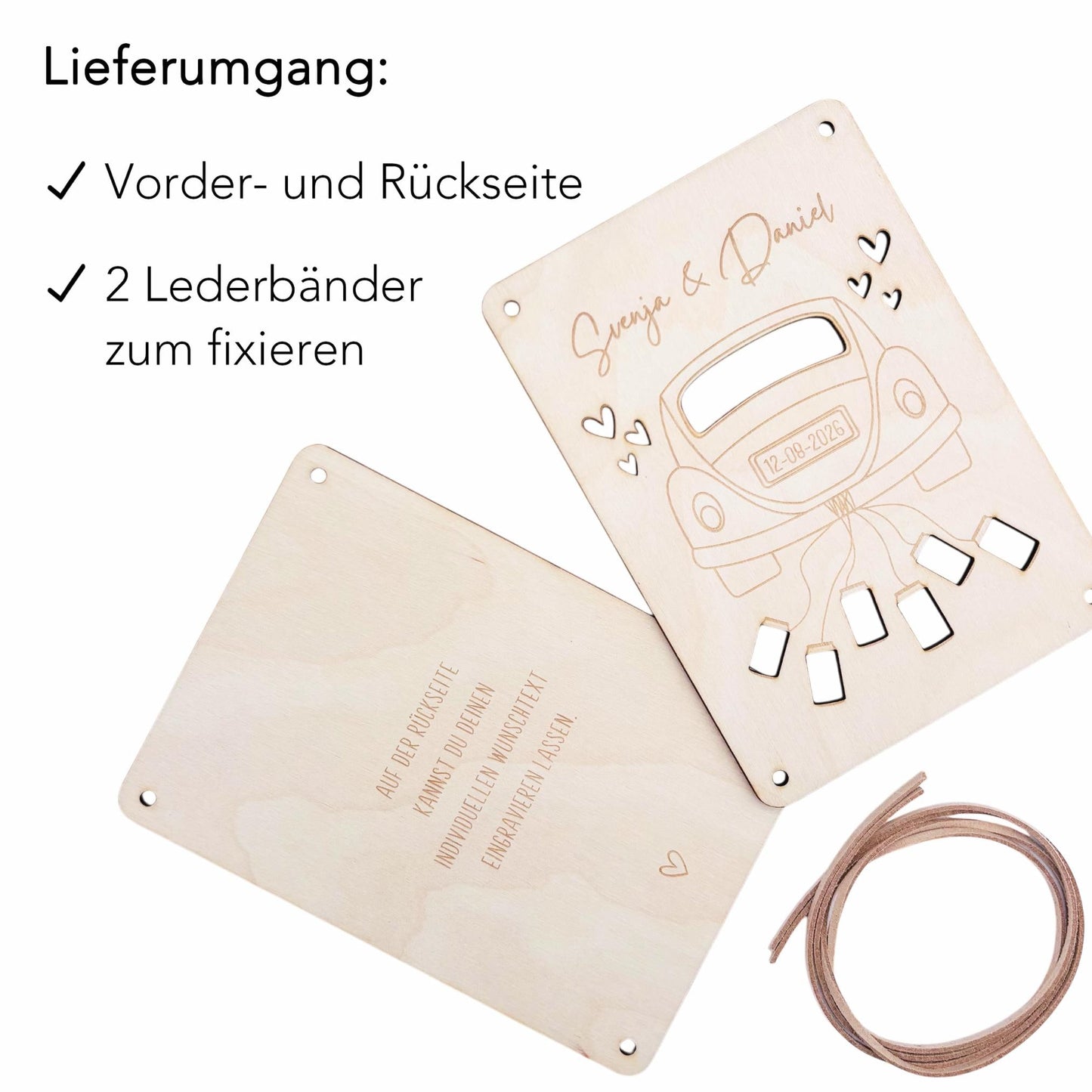 Hochzeitsgeschenk für Brautpaar personalisierte Geldgeschenke Verpackung Hochzeit Geld Geschenk Hochzeitskarte aus Holz 12x17 cm