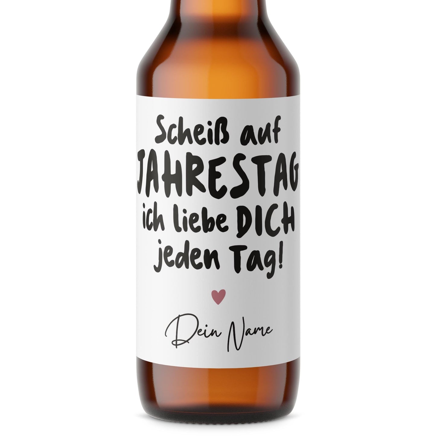 Jahrestag Geschenk für Ihn personalisierte Bieretiketten Jahrestagsgeschenk für Männer Ich liebe Dich Bier Etiketten 2 Stk. | 9x9 cm