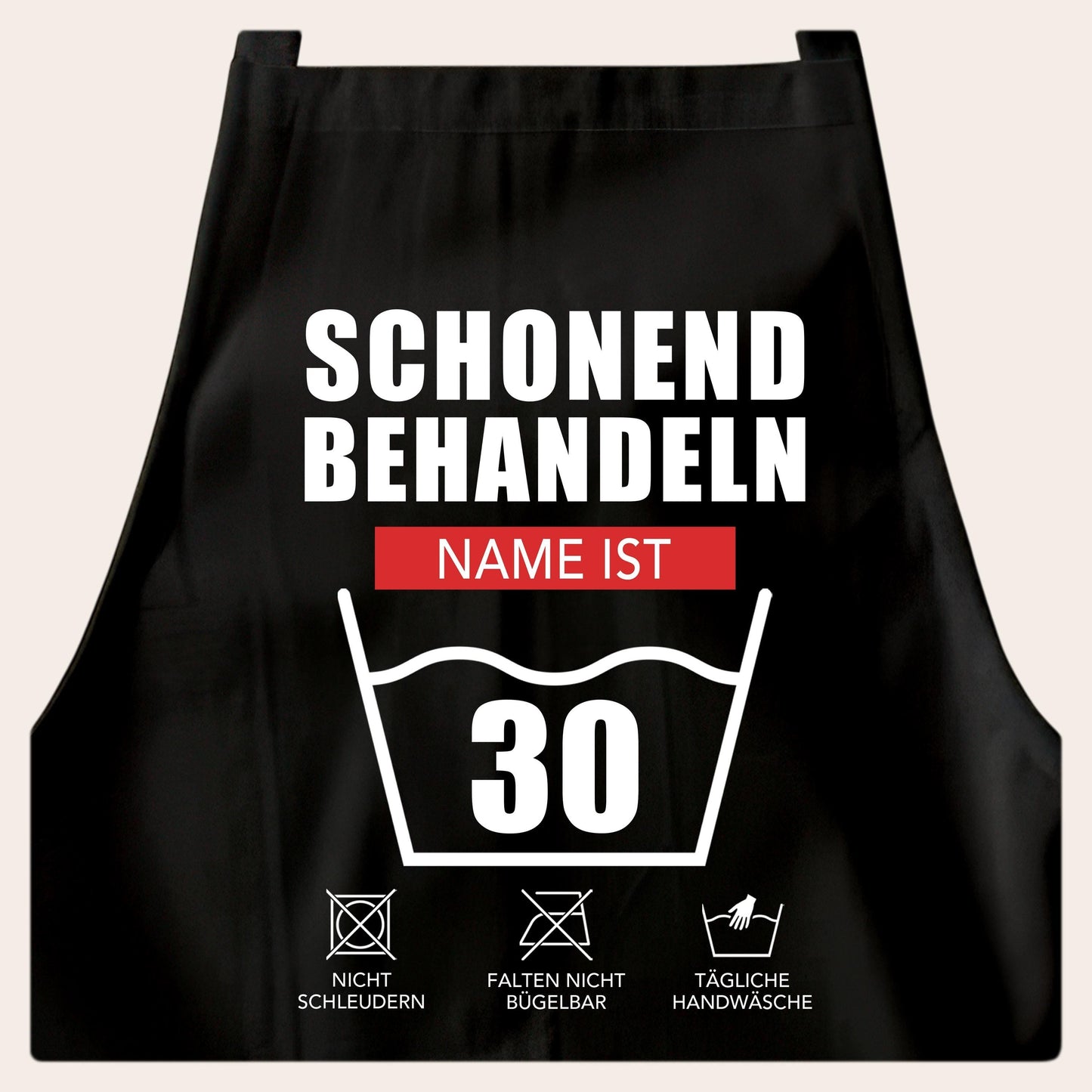 30. Geburtstag Geschenk Schürze personalisiert "Schonend behandeln" personalisiert lustiges Geburtstagsgeschenk Küchenschürze Grillschürze