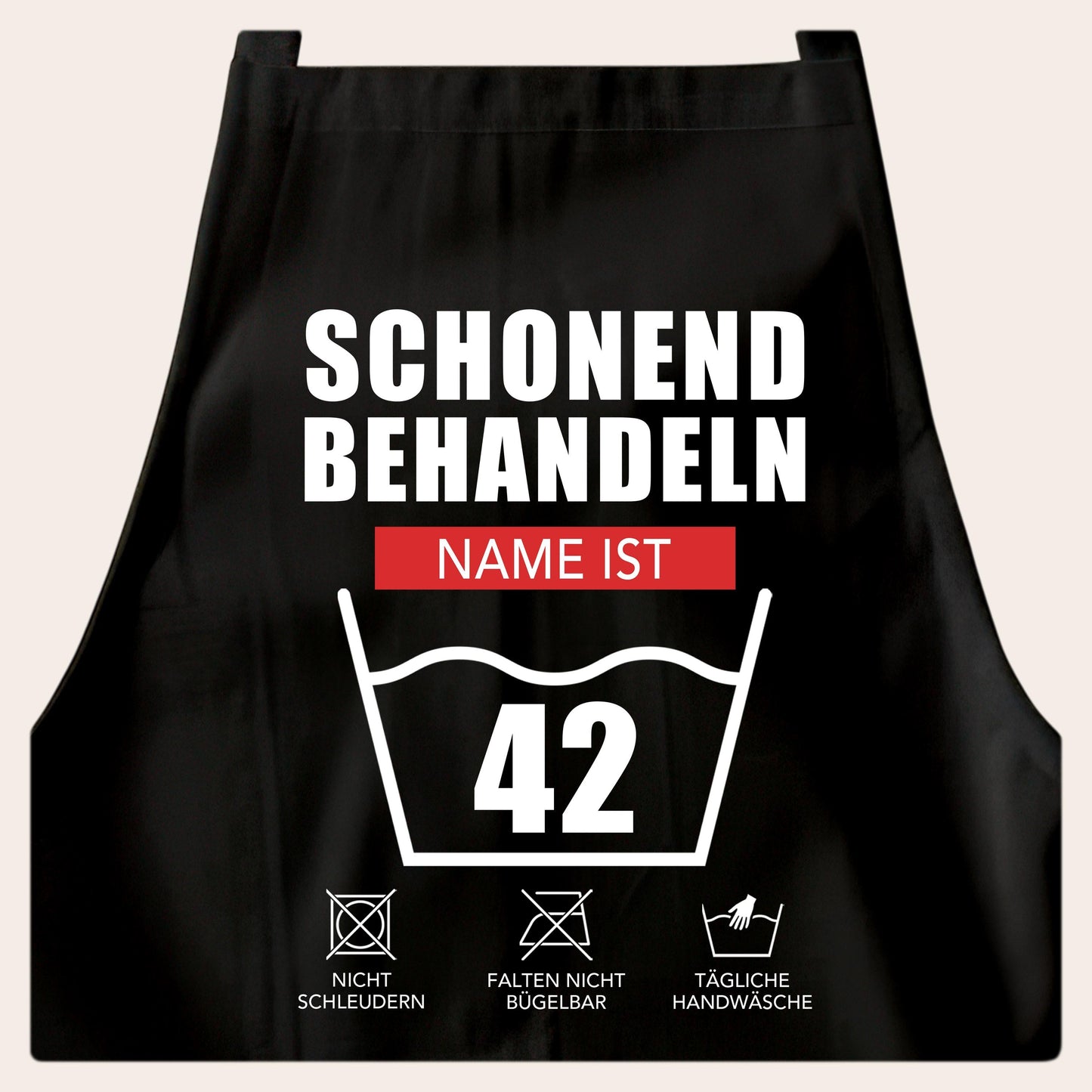 Geburtstag Geschenk Schürze personalisiert "Schonend behandeln" personalisiert lustiges Geburtstagsgeschenk Küchenschürze Grillschürze