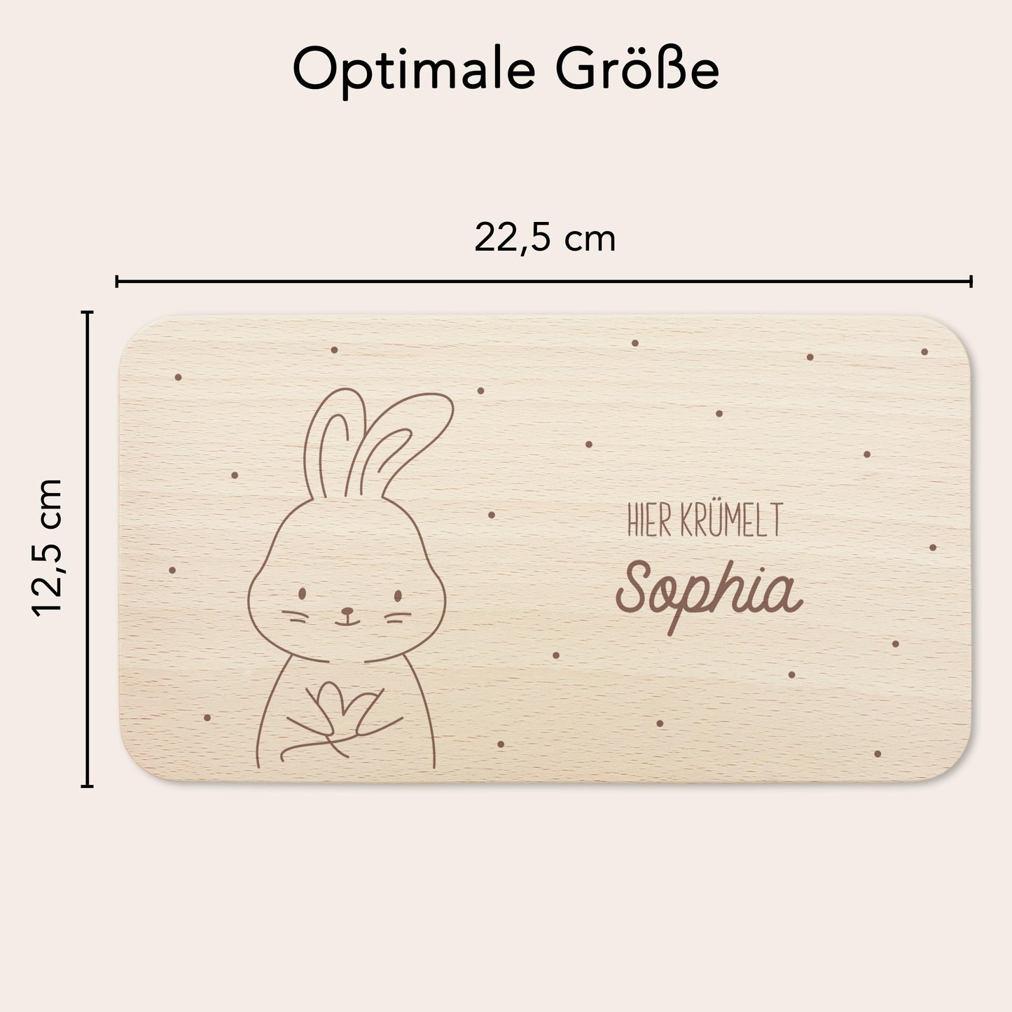 Frühstücksbrettchen Hase personalisiert Brettchen Holz Holzbrett für Kinder Geschenk Baby Geburtsgeschenk Frühstücksbrett mit Gravur