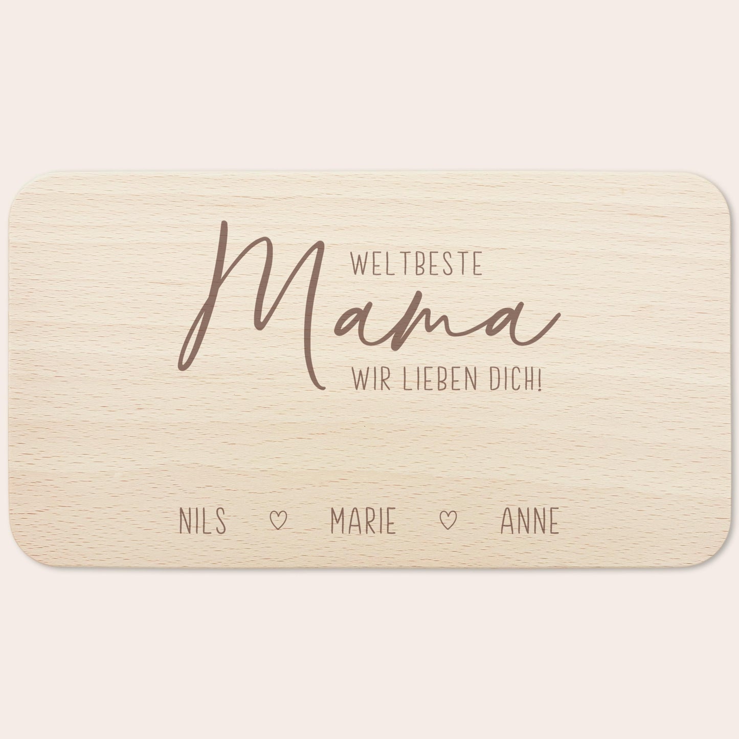 Frühstücksbrettchen Holz Mama Frühstücksbrett personalisiert Brettchen Muttertagsgeschenk Muttertag Geschenk Großmutter Holzbrett mit Gravur