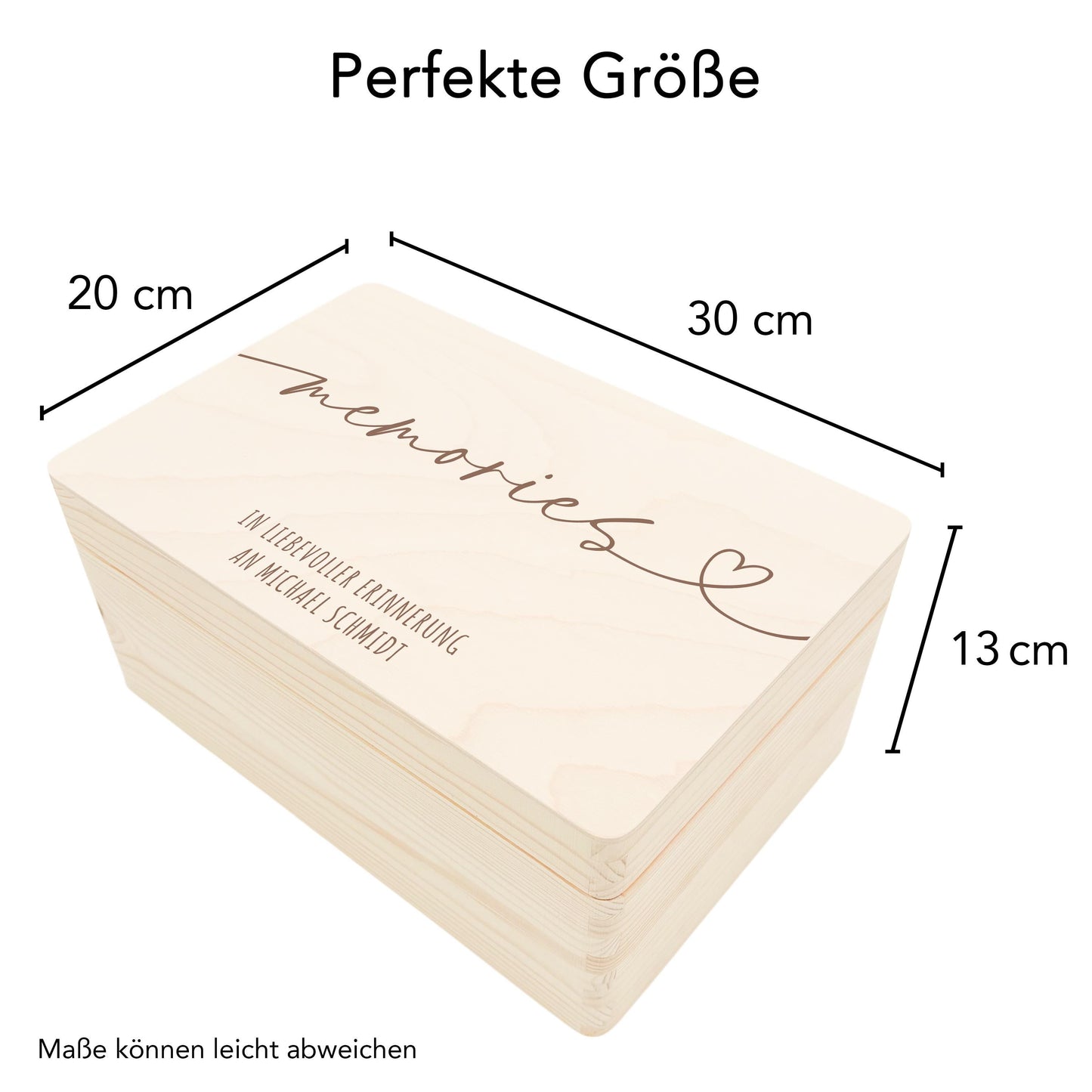 Erinnerungskiste Hochzeit personalisiertes Hochzeitsgeschenk für Brautpaar Holzkiste Erinnerungsbox Geschenkkiste Geschenkbox 30x20x13 cm
