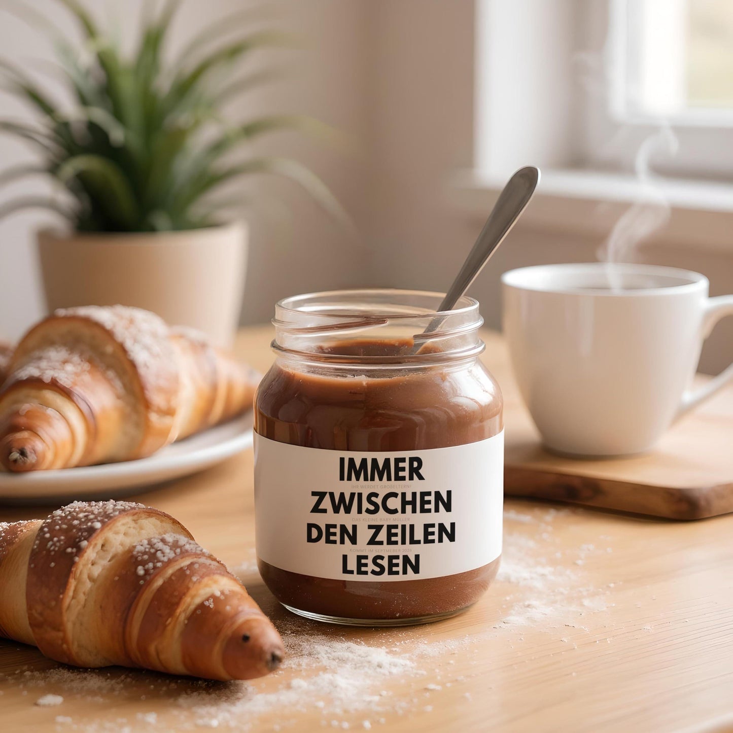 Ihr werdet Oma und Opa Etiketten personalisiert zum Schwangerschaft verkünden Großeltern Schokoaufstrich Etiketten Aufkleber | 2 Stück