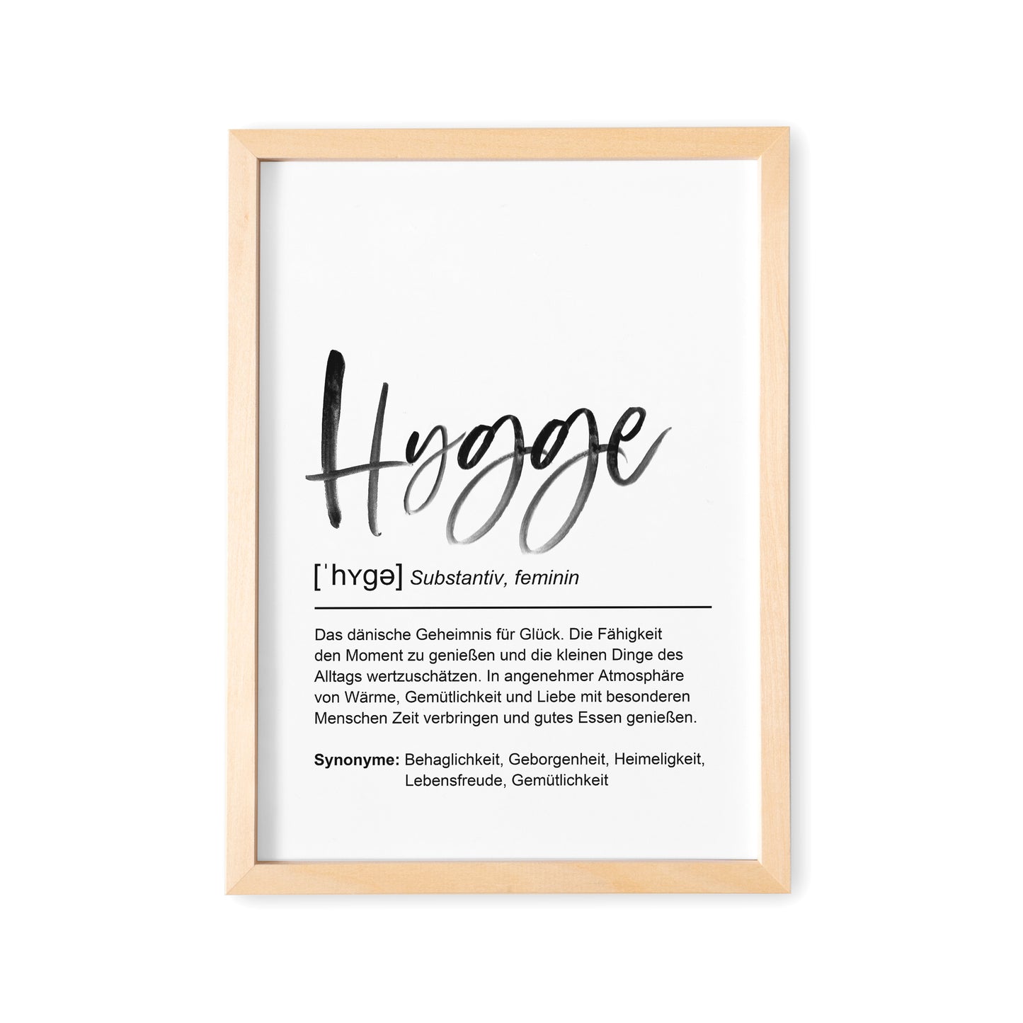 Hygge Definition Bild Poster Wohnzimmer Deko Einzugsgschenk