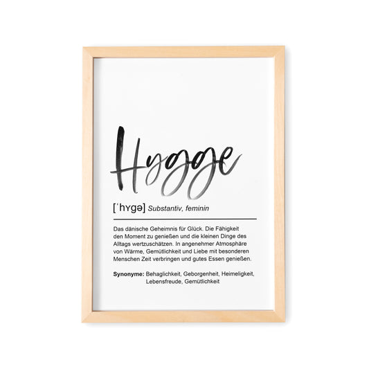 Hygge Definition Bild Poster Wohnzimmer Deko Einzugsgschenk