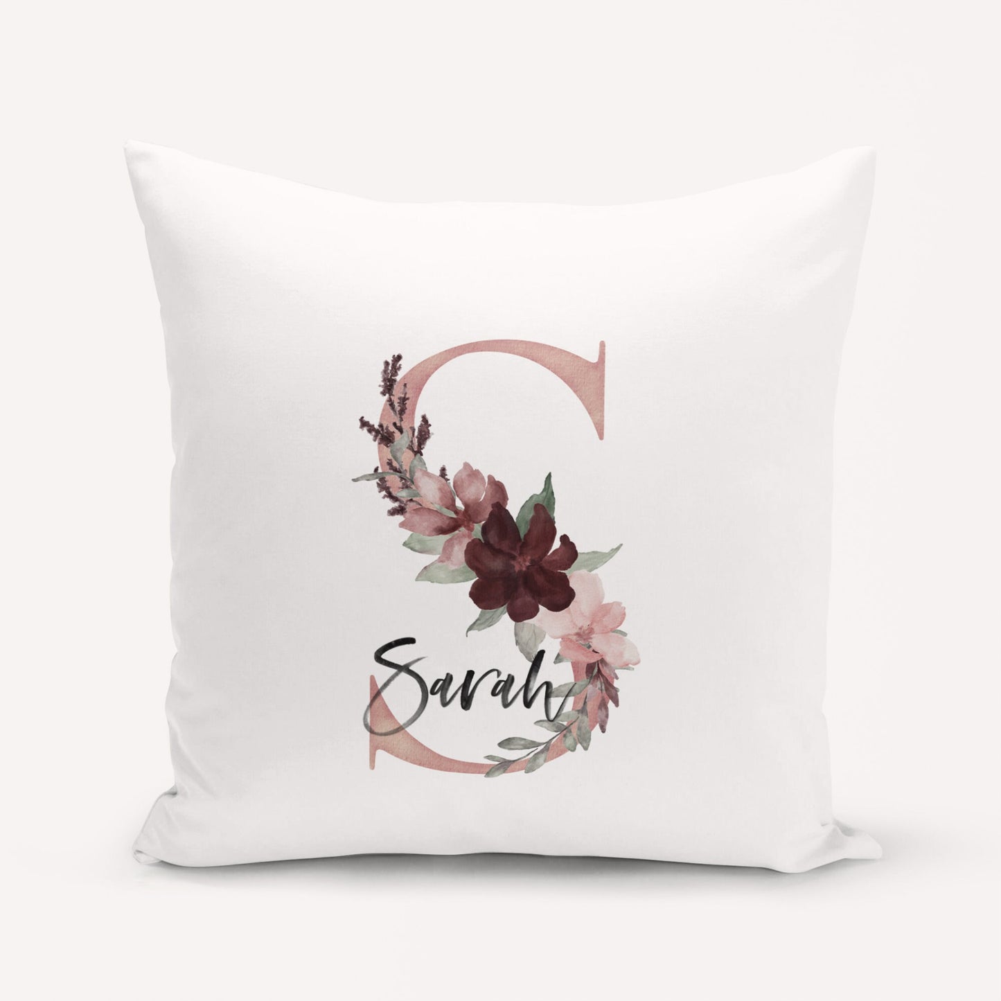 Kissen Personalisiert Buchstabe Blumen Geschenk