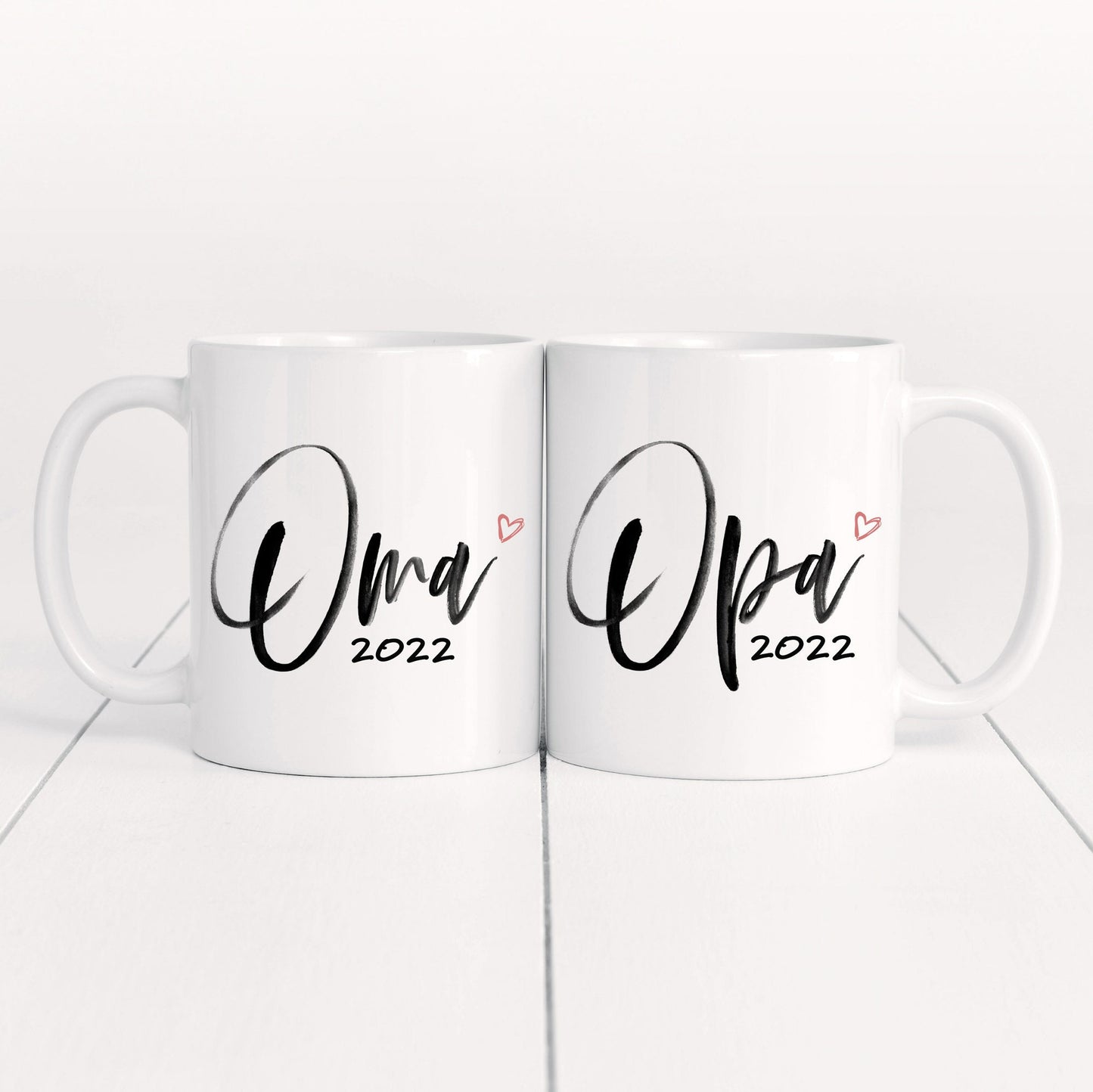 Tassenpaar Oma Opa 2022 Tasse Werdende Großeltern Schwangerschaft Verkünden Geschenk