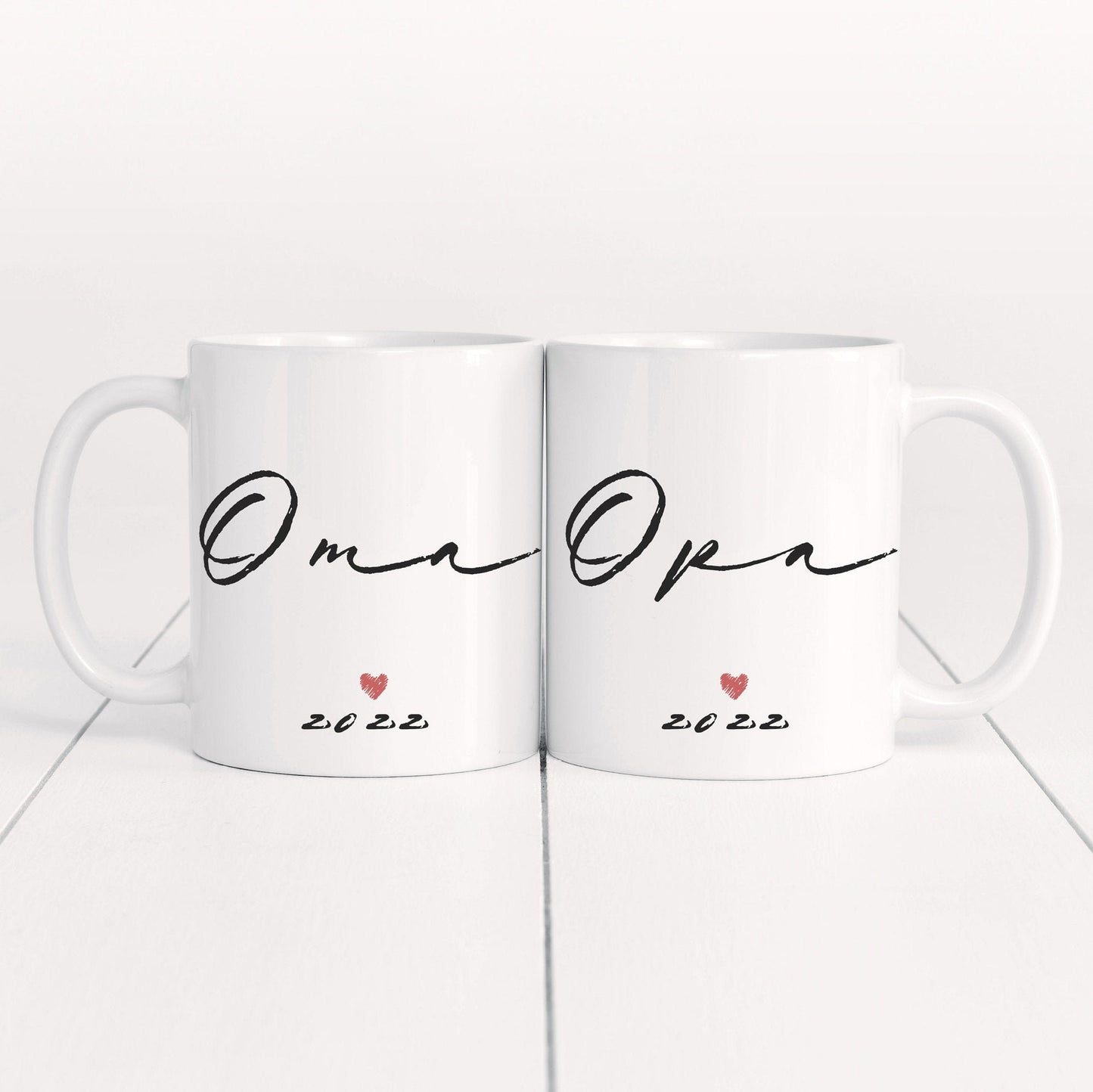 Tassenpaar Oma Opa 2022 Tasse Werdende Großeltern Schwangerschaft Verkünden Geschenk