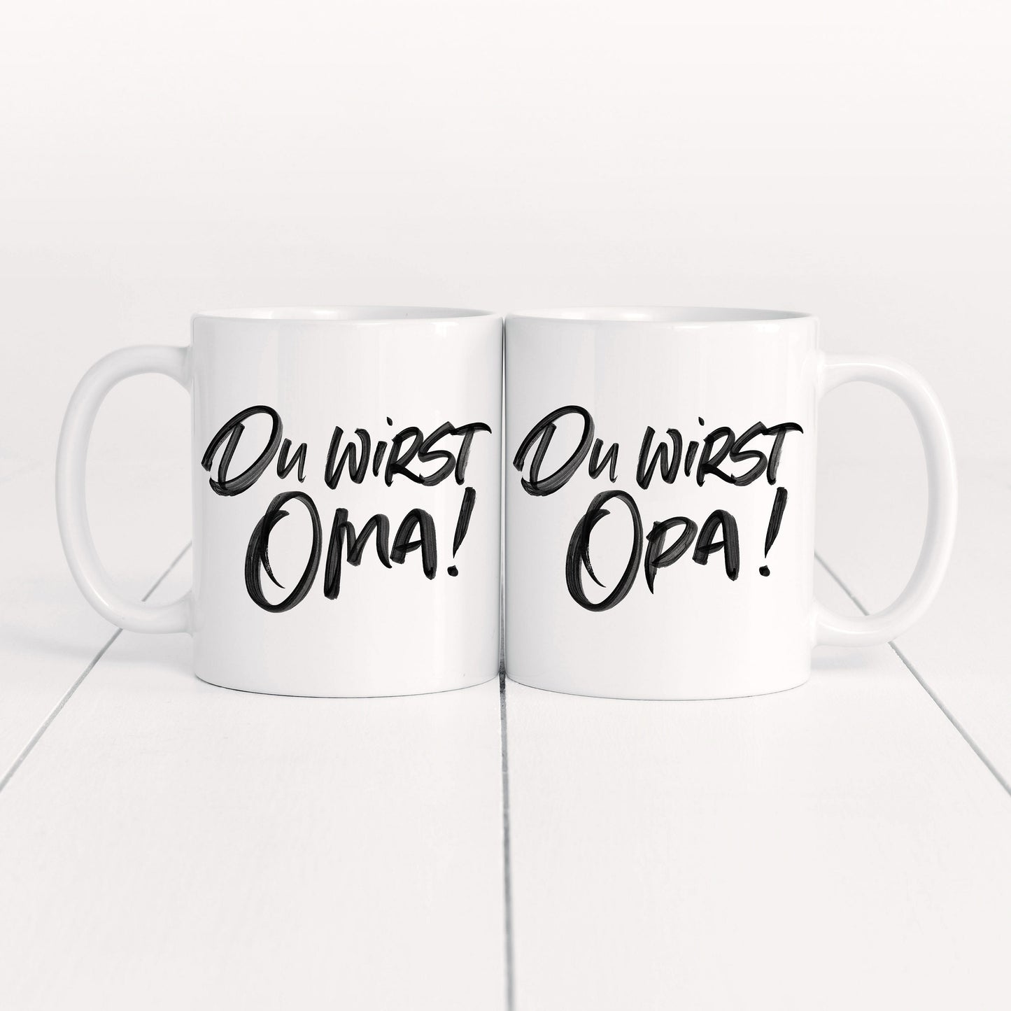 Du Wirst Oma Opa Tassenpaar Set Keramik Tasse Werdende Großeltern Schwangerschaft Verkünden Geschenk