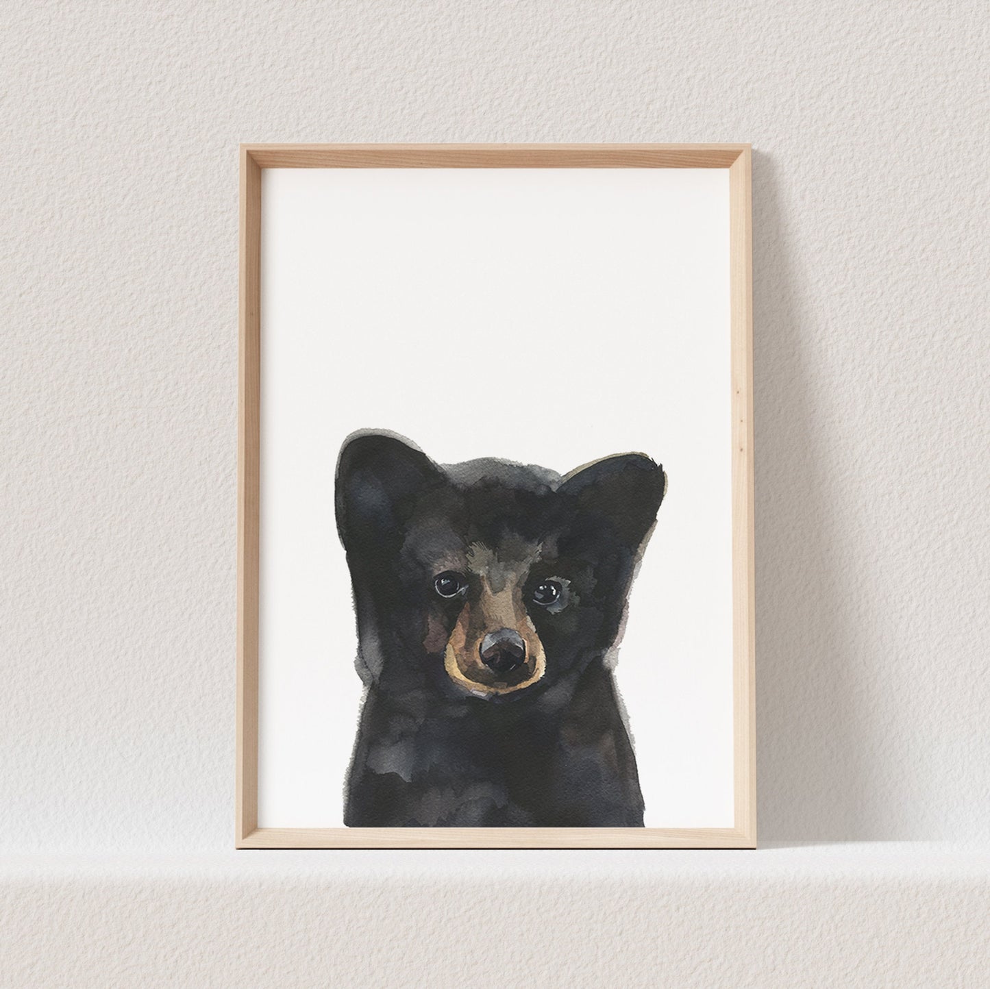 Kinderzimmer Poster Bär Braunbär Baby Waldtiere Tiere Babyzimmer Bild Geschenk