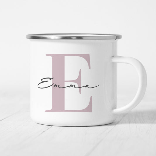 Buchstabentasse Personalisiert Emaille Tasse Buchstabe Name Namenstasse Namensgeschenk