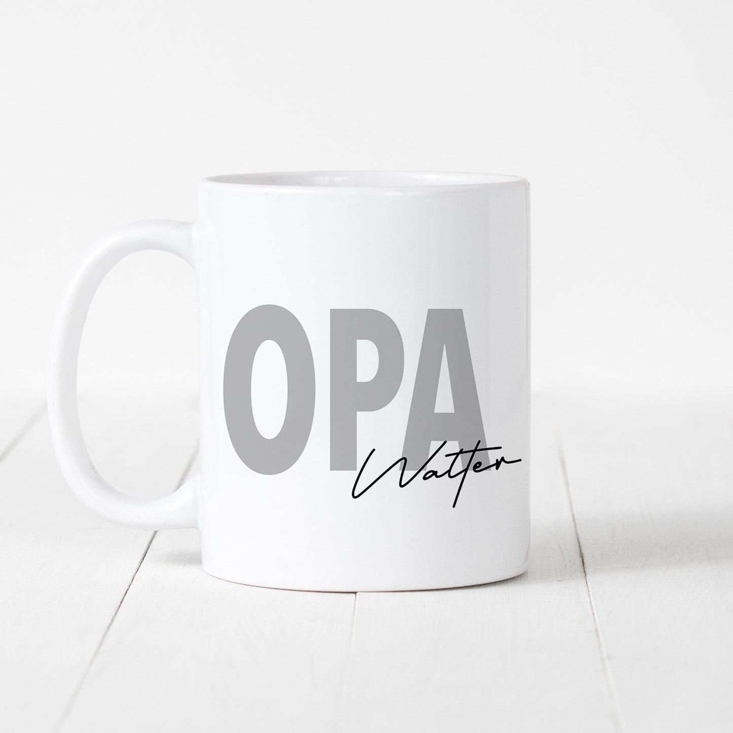 Opa Tasse Keramik Personalisiert mit Namen Verschiedene Farben Großvater Geschenk Geburtstag Vatertag Vatertagsgeschenk