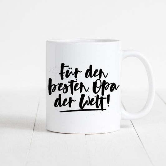 Für Den Besten Opa Der Welt Tasse Keramik Keramiktasse Enkelkind Großvater Geschenk