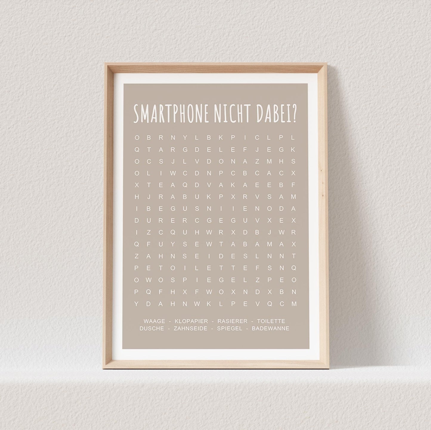 Suchsel Poster Farbig Badezimmer Suchbild Lustiges Rätsel Gäste WC Bild Toilette Gästebad Bad Geschenk zum Einzug